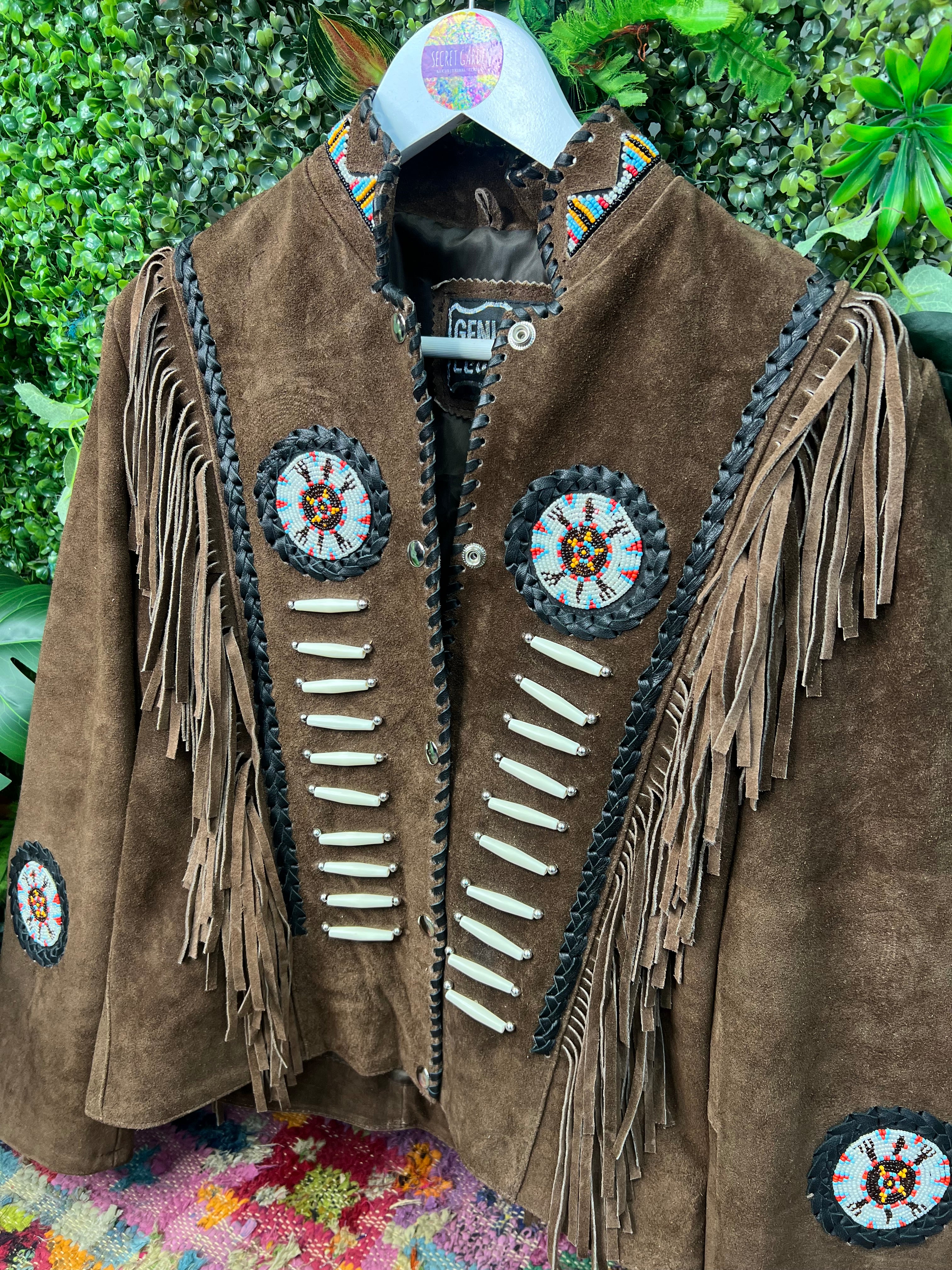 Arizona Brown Tassel Suede Jacket - Image 4