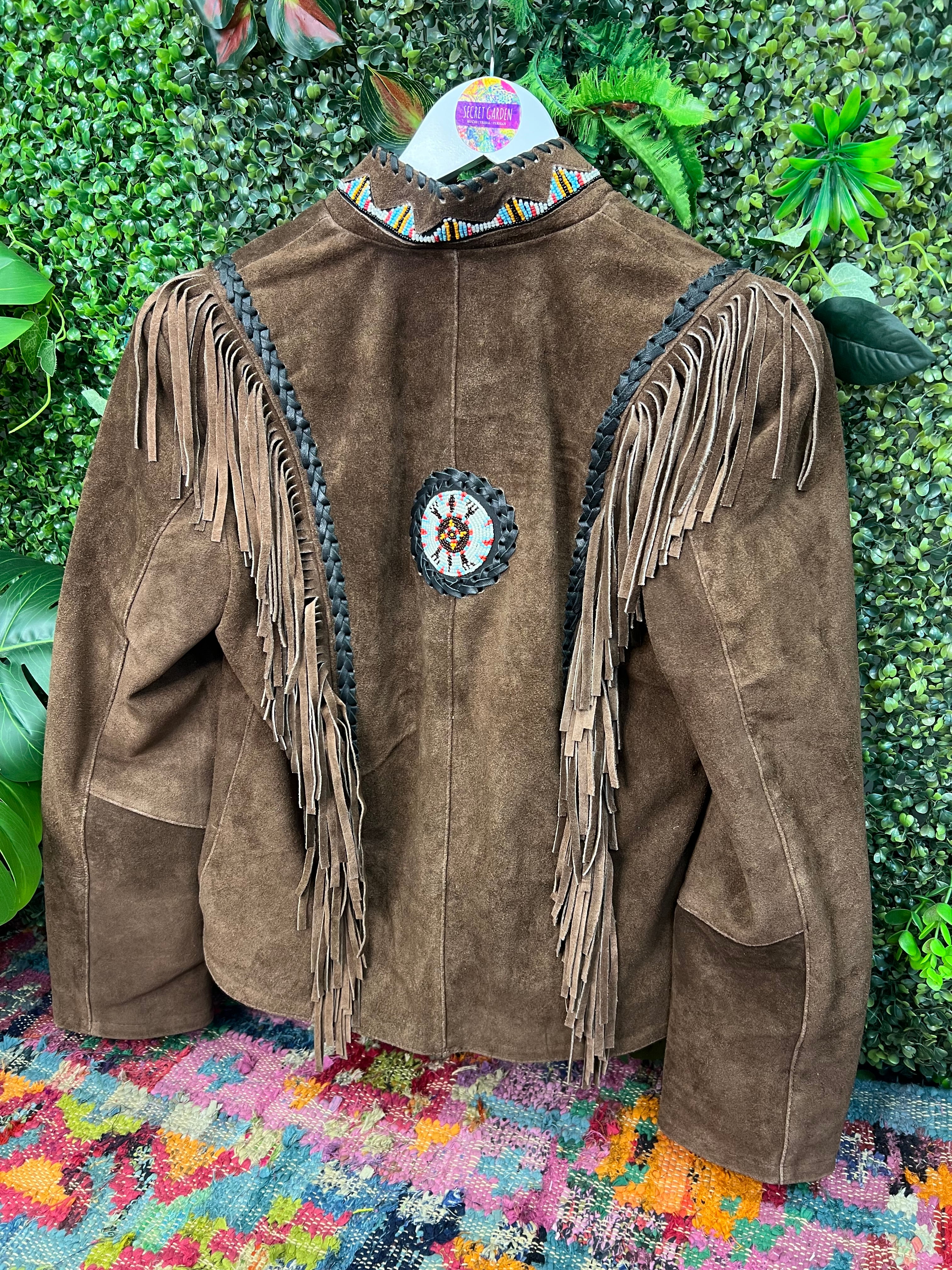 Arizona Brown Tassel Suede Jacket - Image 5