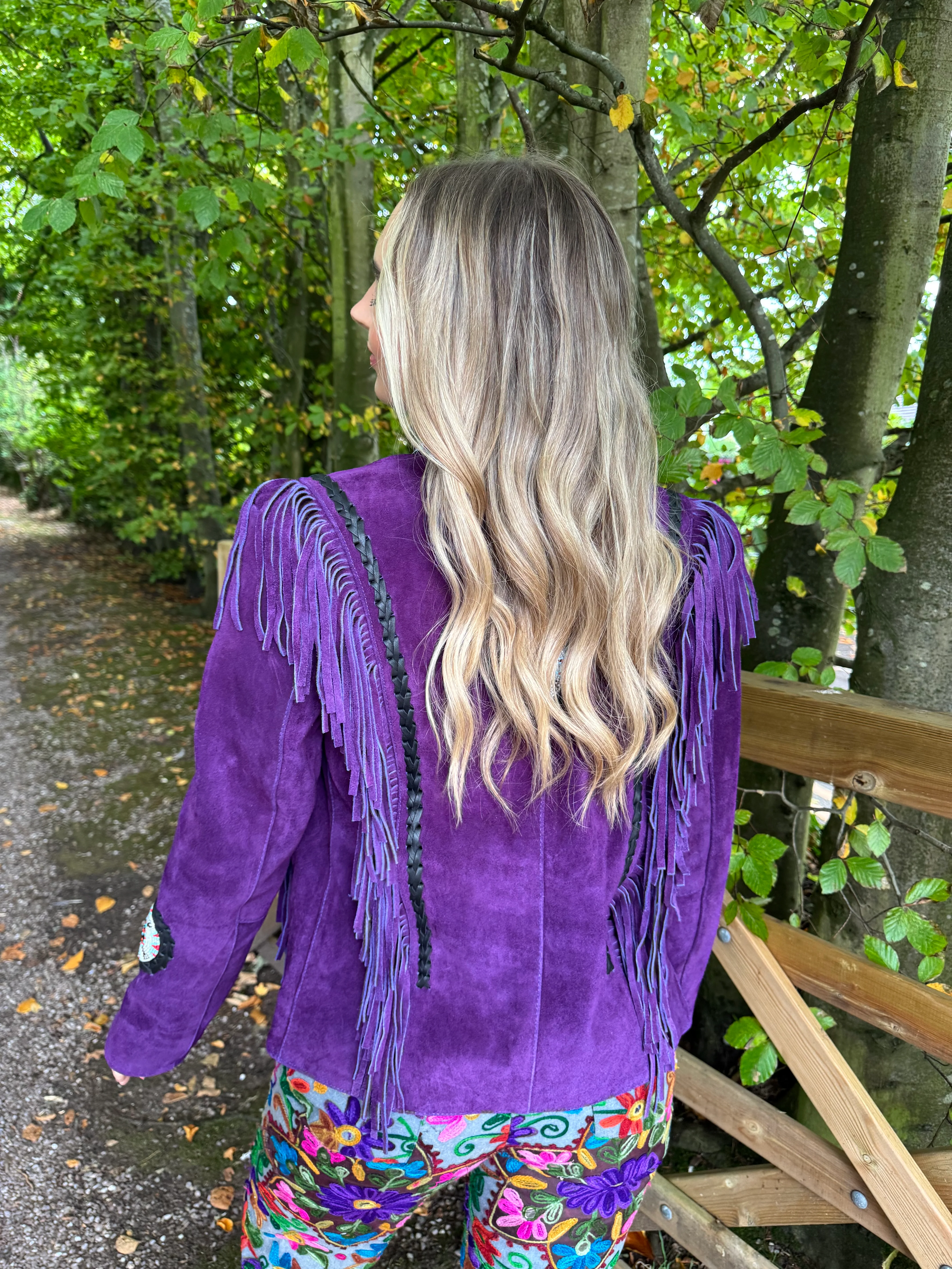 Arizona Purple Tassel Suede Jacket - Pre Order - Image 2