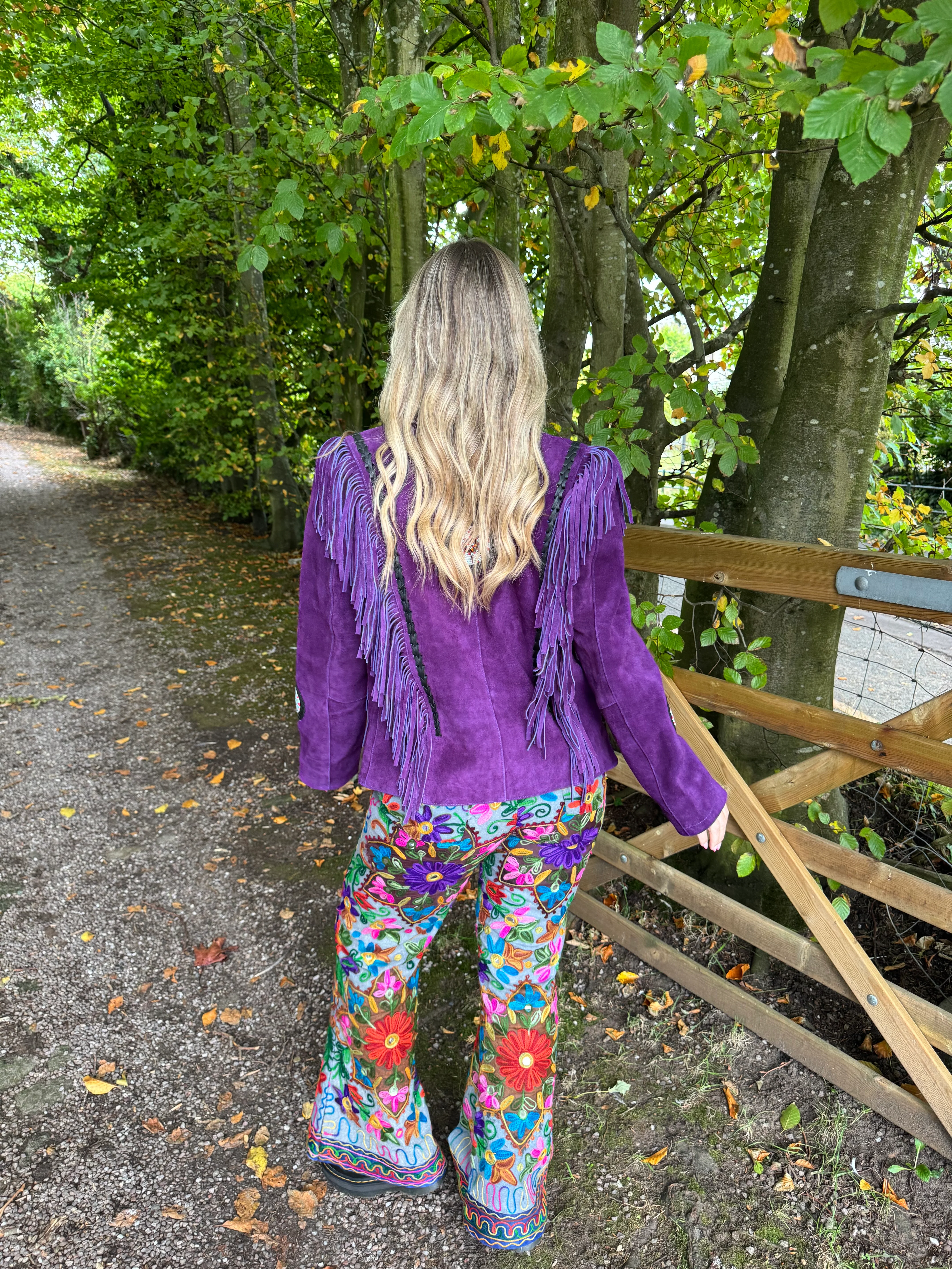 Arizona Purple Tassel Suede Jacket - Pre Order - Image 4