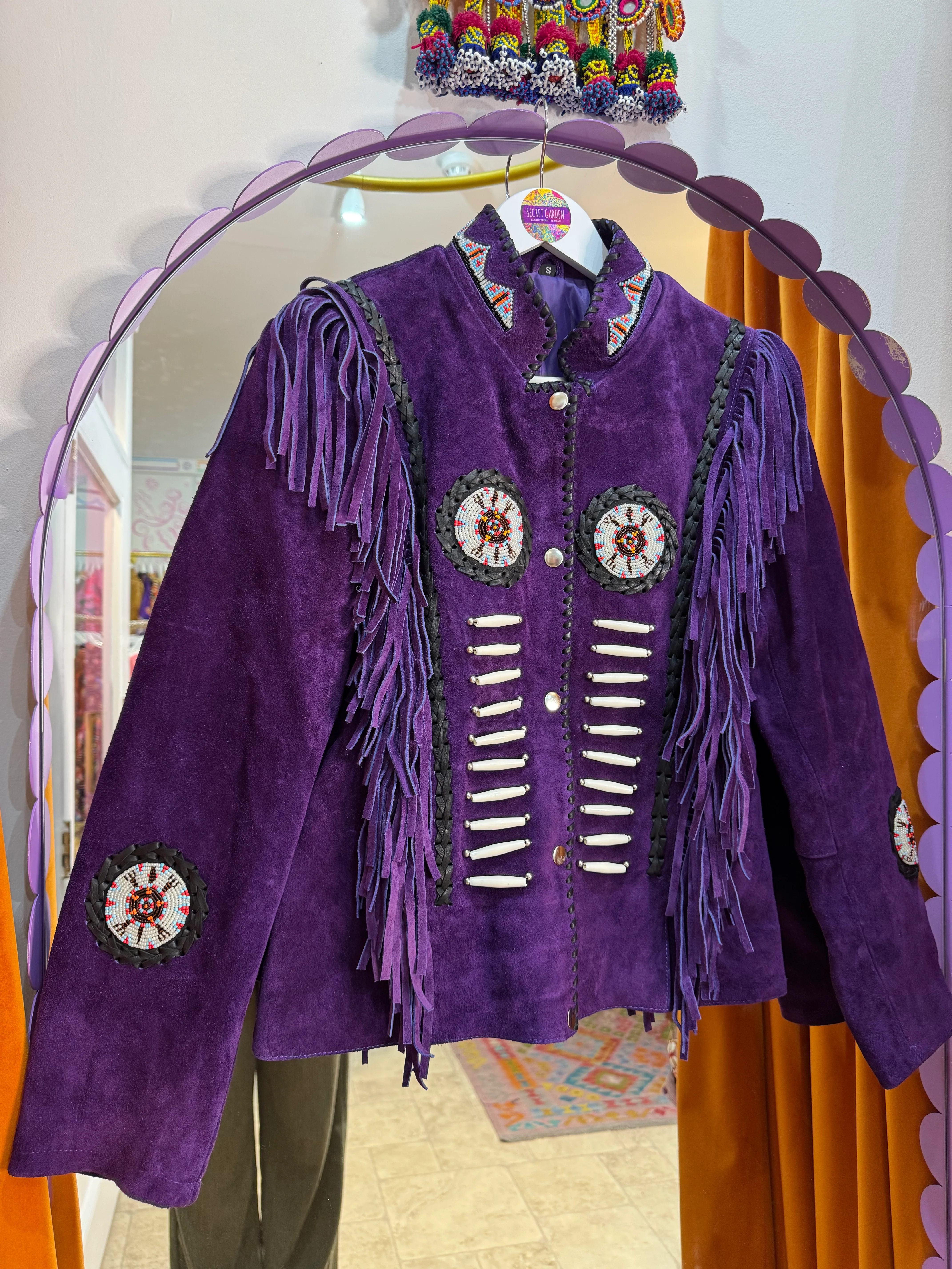 Arizona Purple Tassel Suede Jacket - Pre Order - Image 5