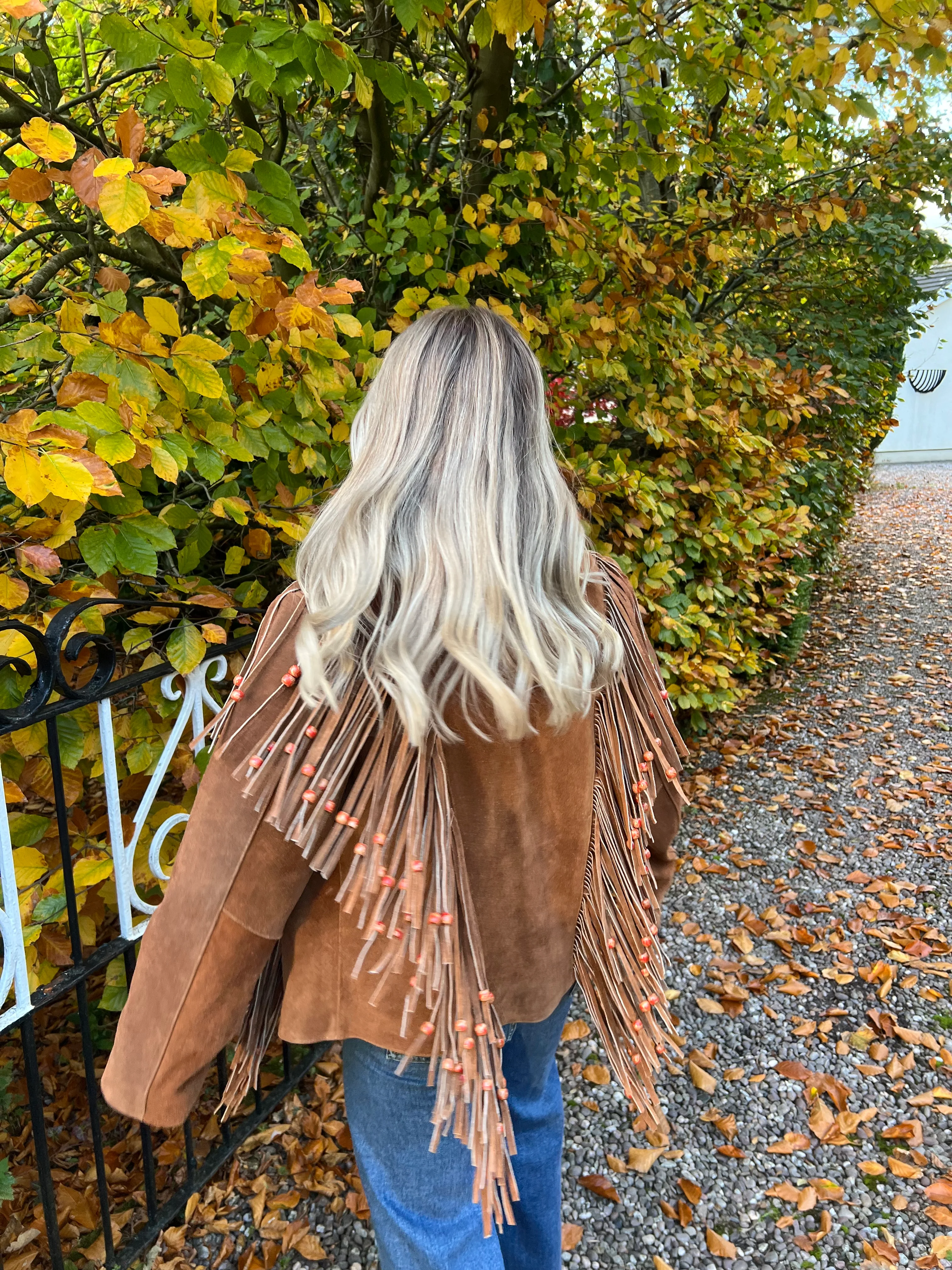 Arizona Tan Tassel Suede Jacket - Pre Order - Image 2