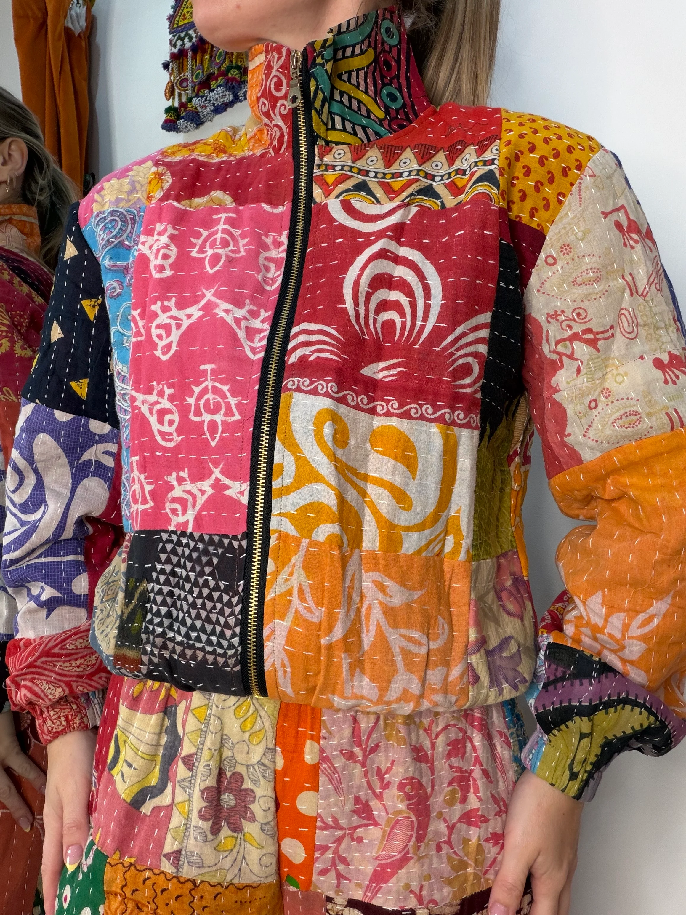 Blanket Kantha Bomber - 6 - UK 10