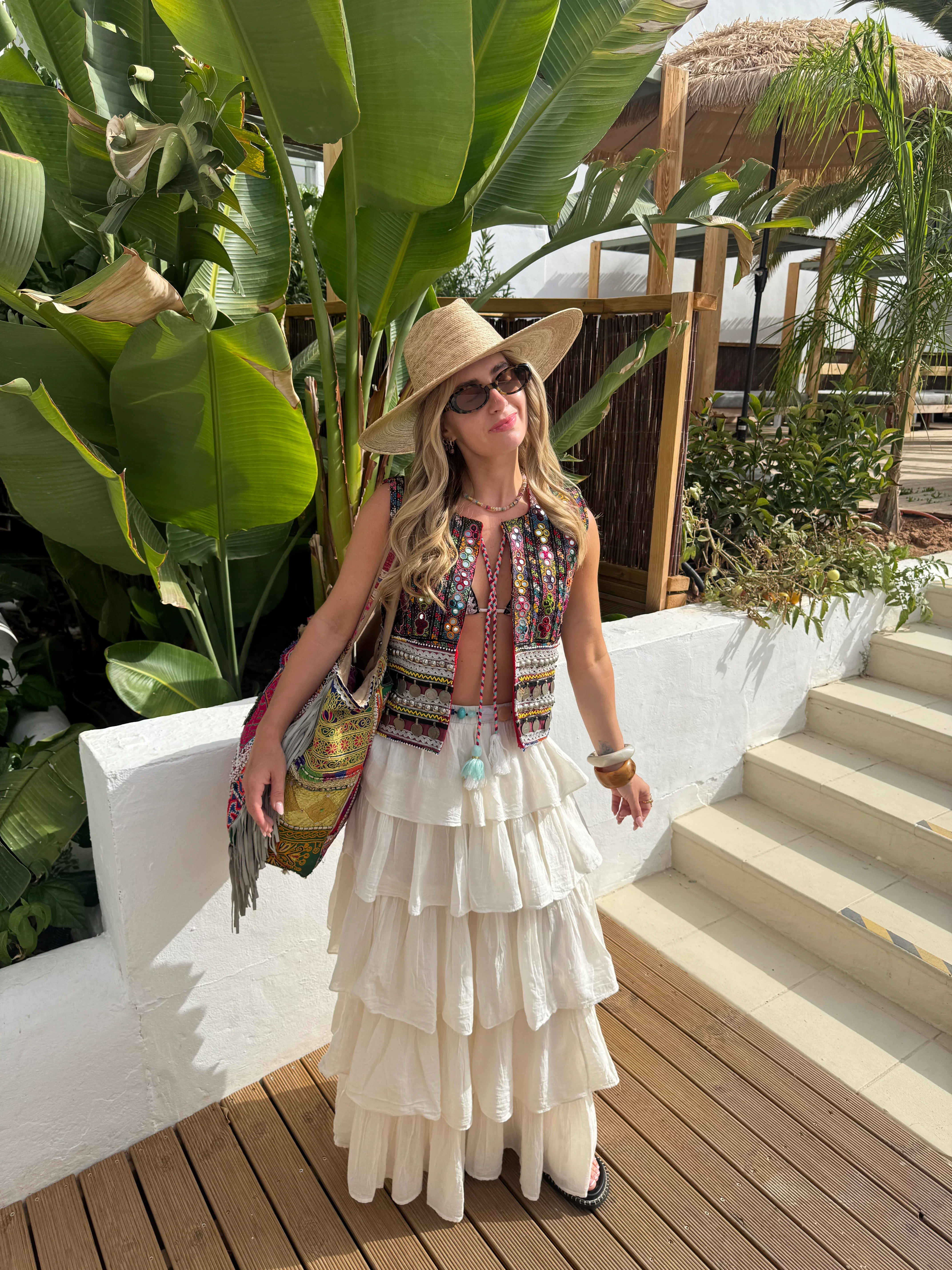 Bohemia Ibiza Ruffle Skirt