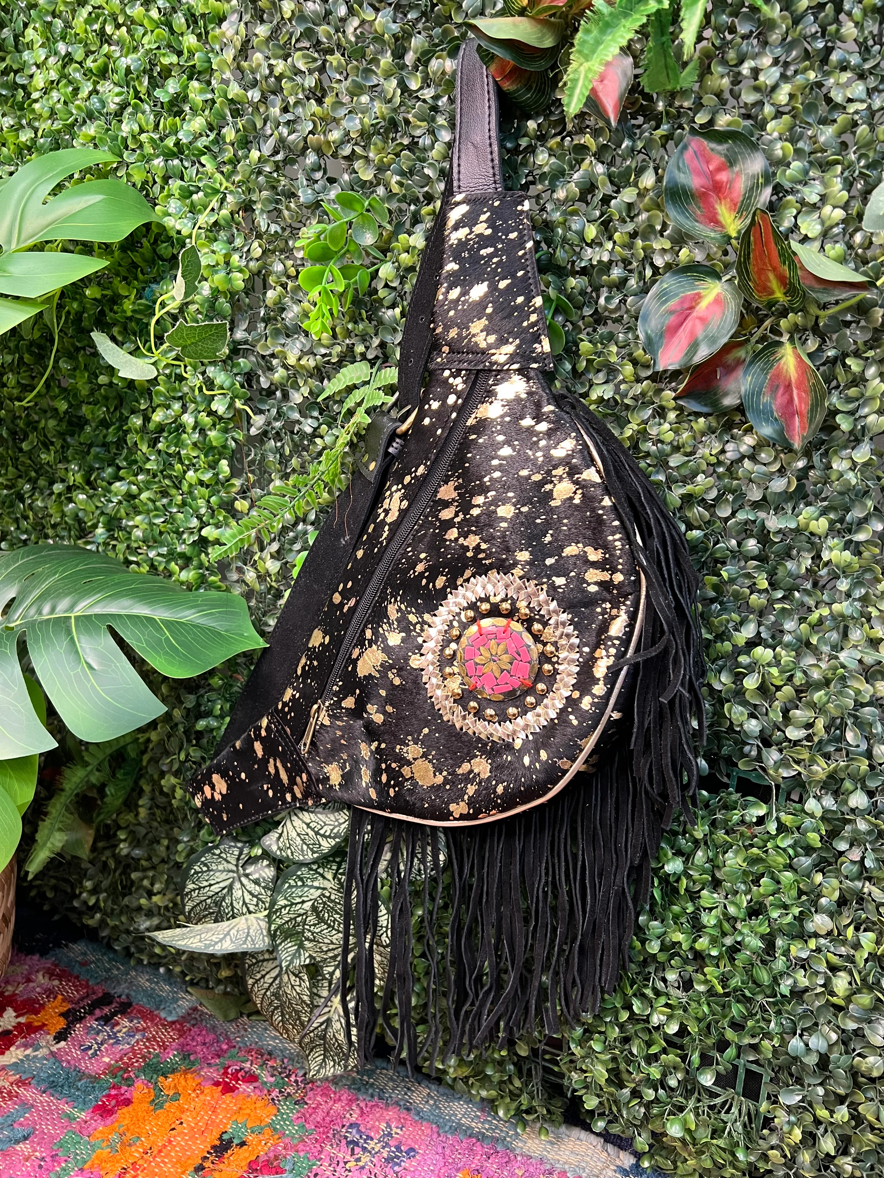 Boho Black Tassel Rodeo Bum Bags - Image 3