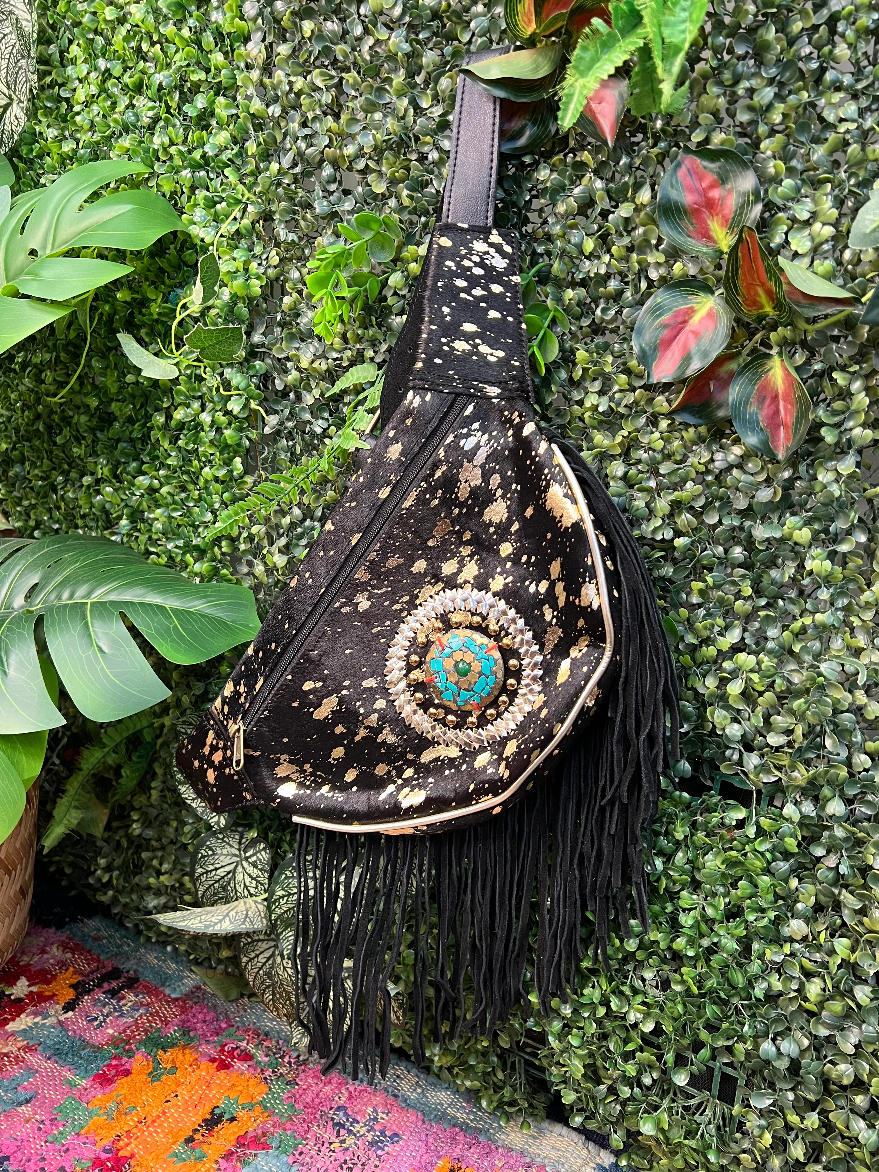 Boho Black Tassel Rodeo Bum Bags - Image 4