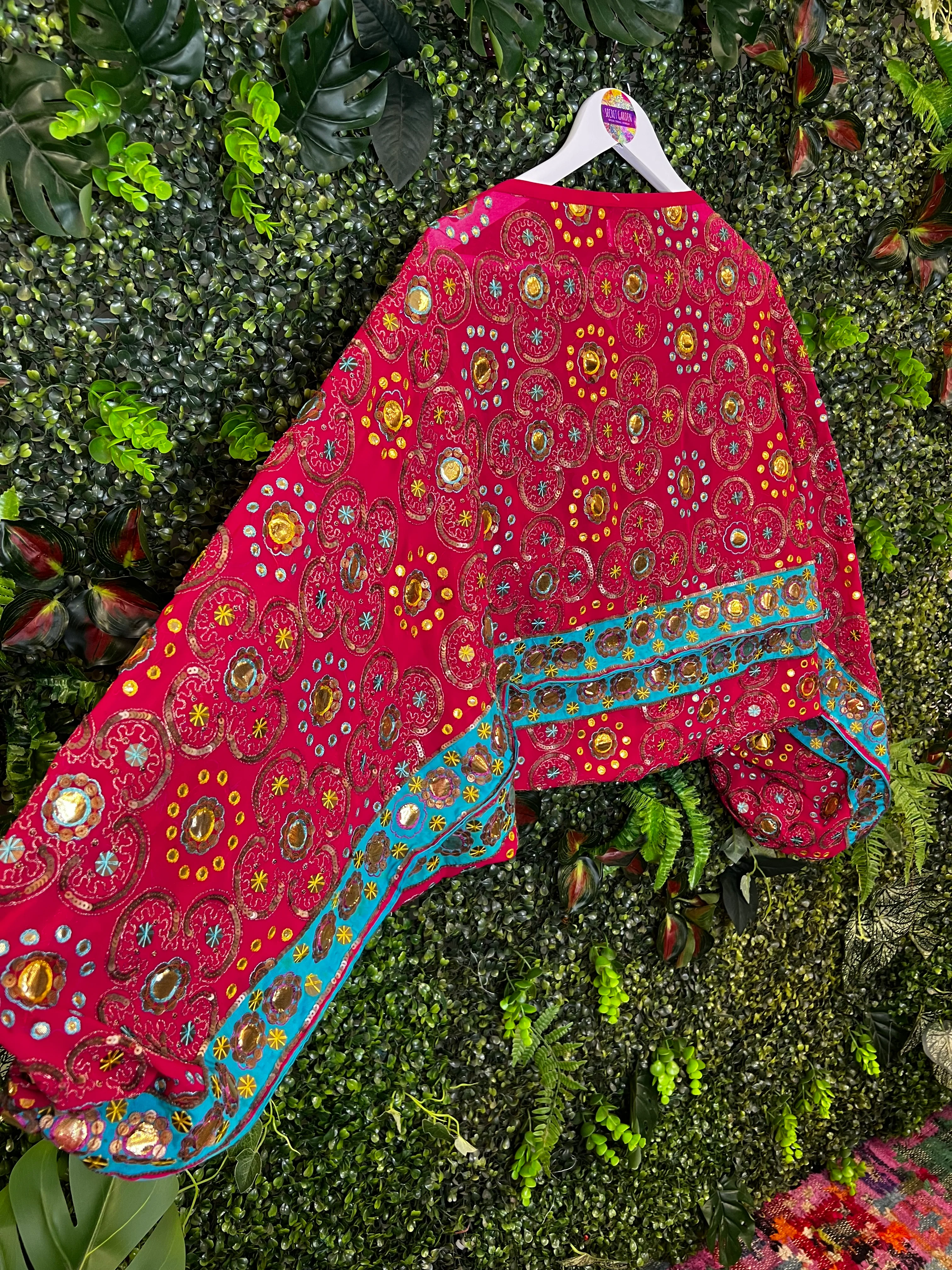 Bolero Jacket in pink & blue - Image 2