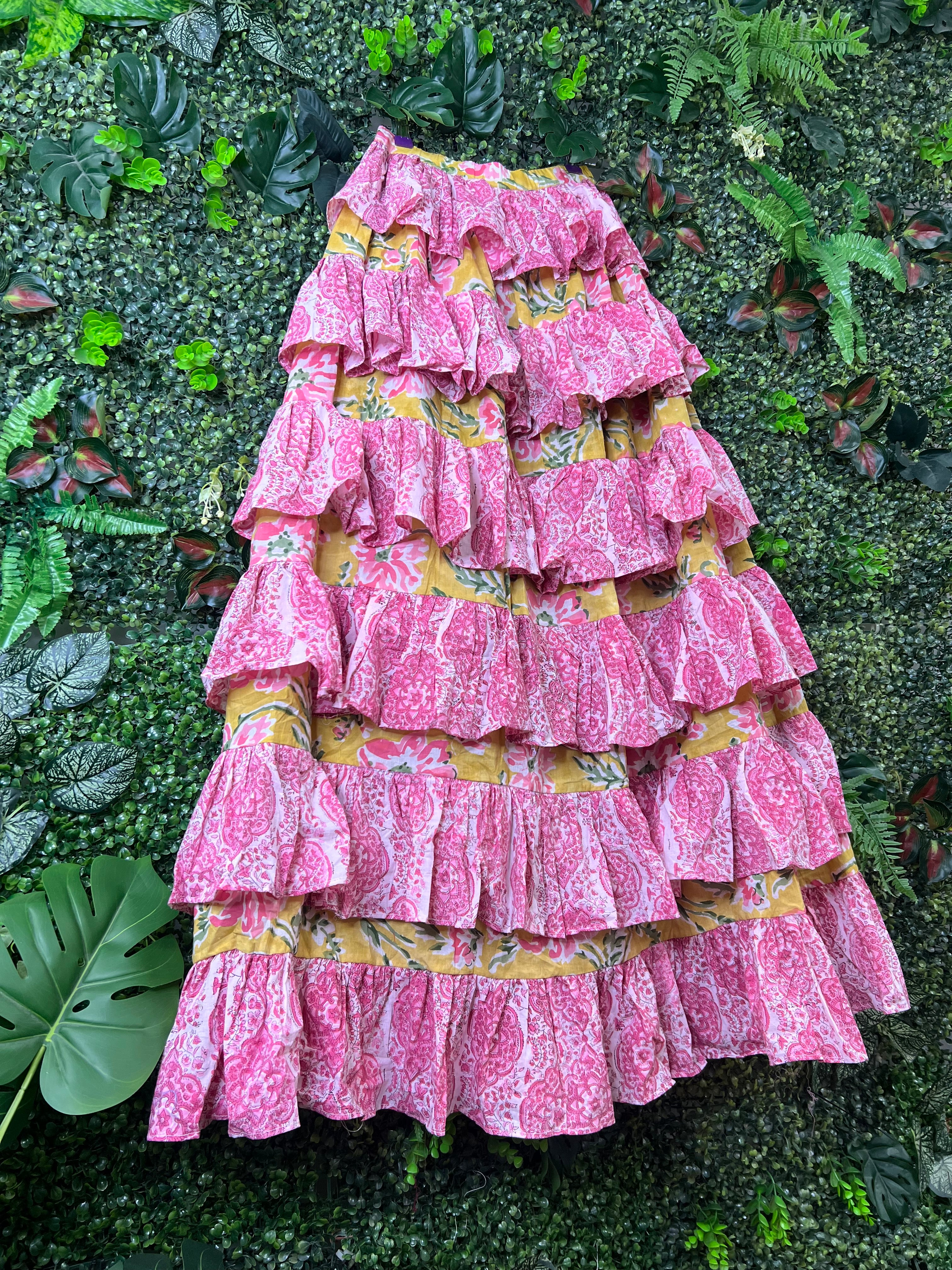 Frida Maxi Skirt - Pink & Yellow - Image 2