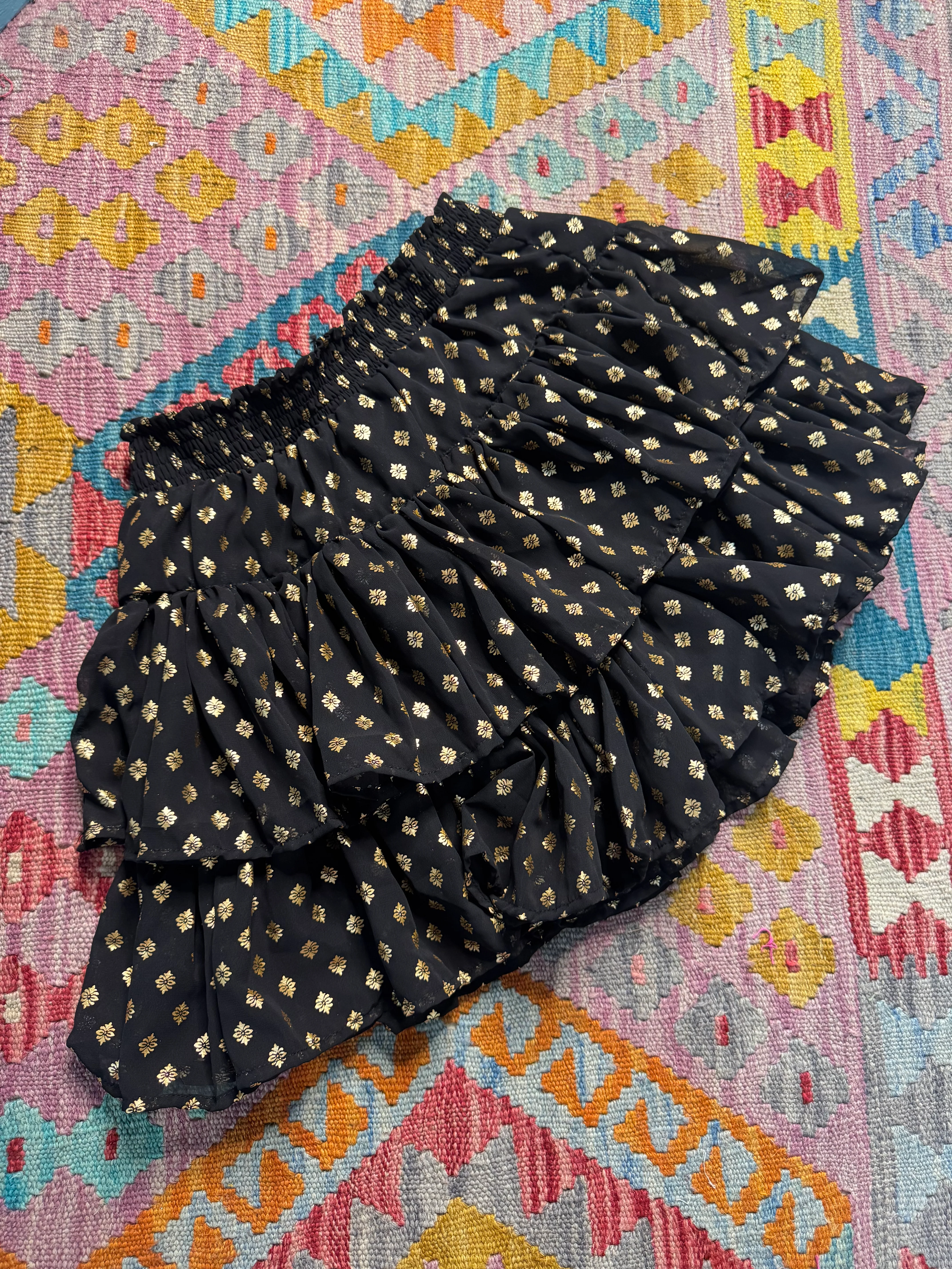 Golden Hour Black Ruffle Shorts - Image 3