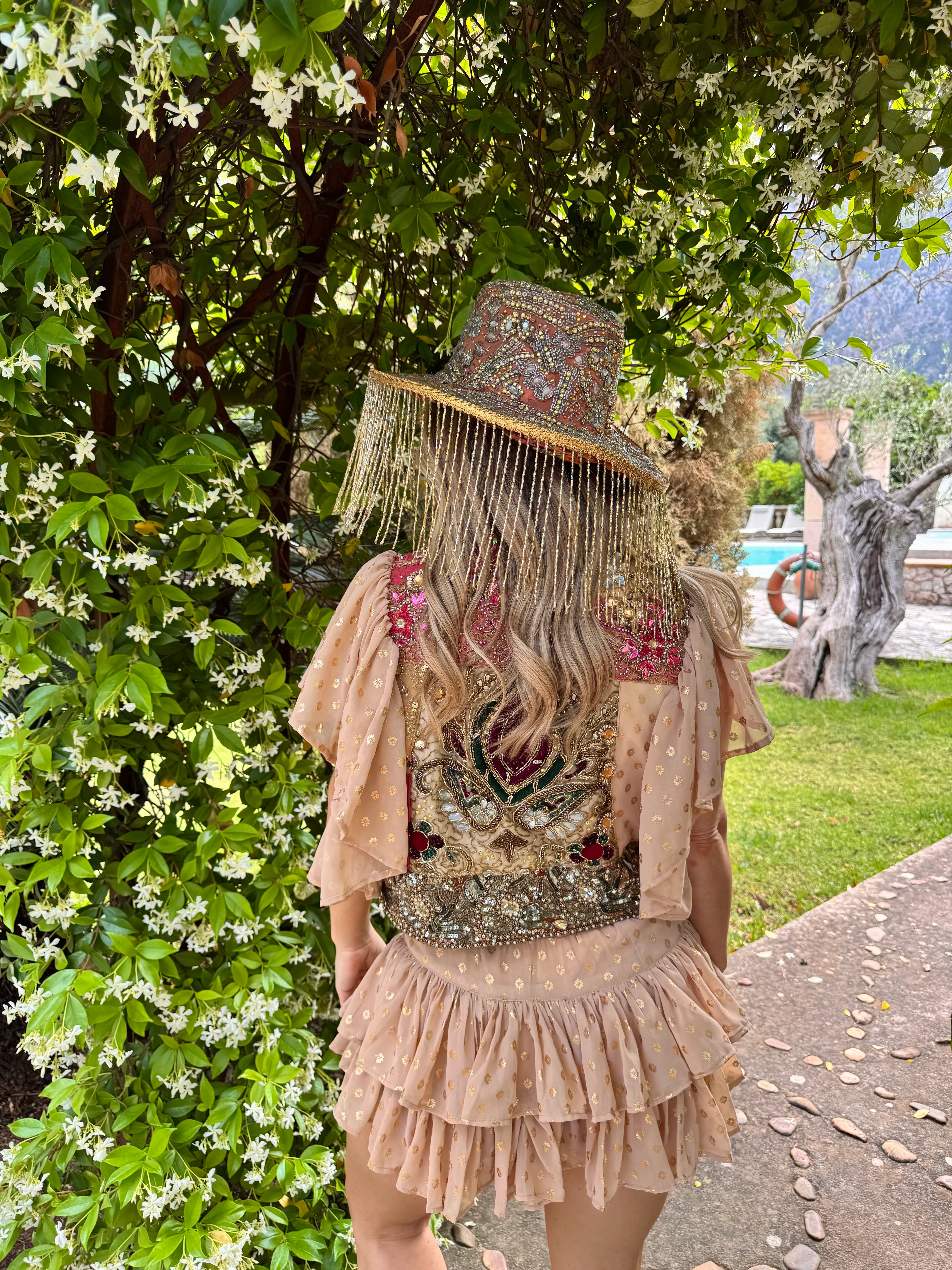 Golden Hour Ruffle Shorts in Nude - Image 2
