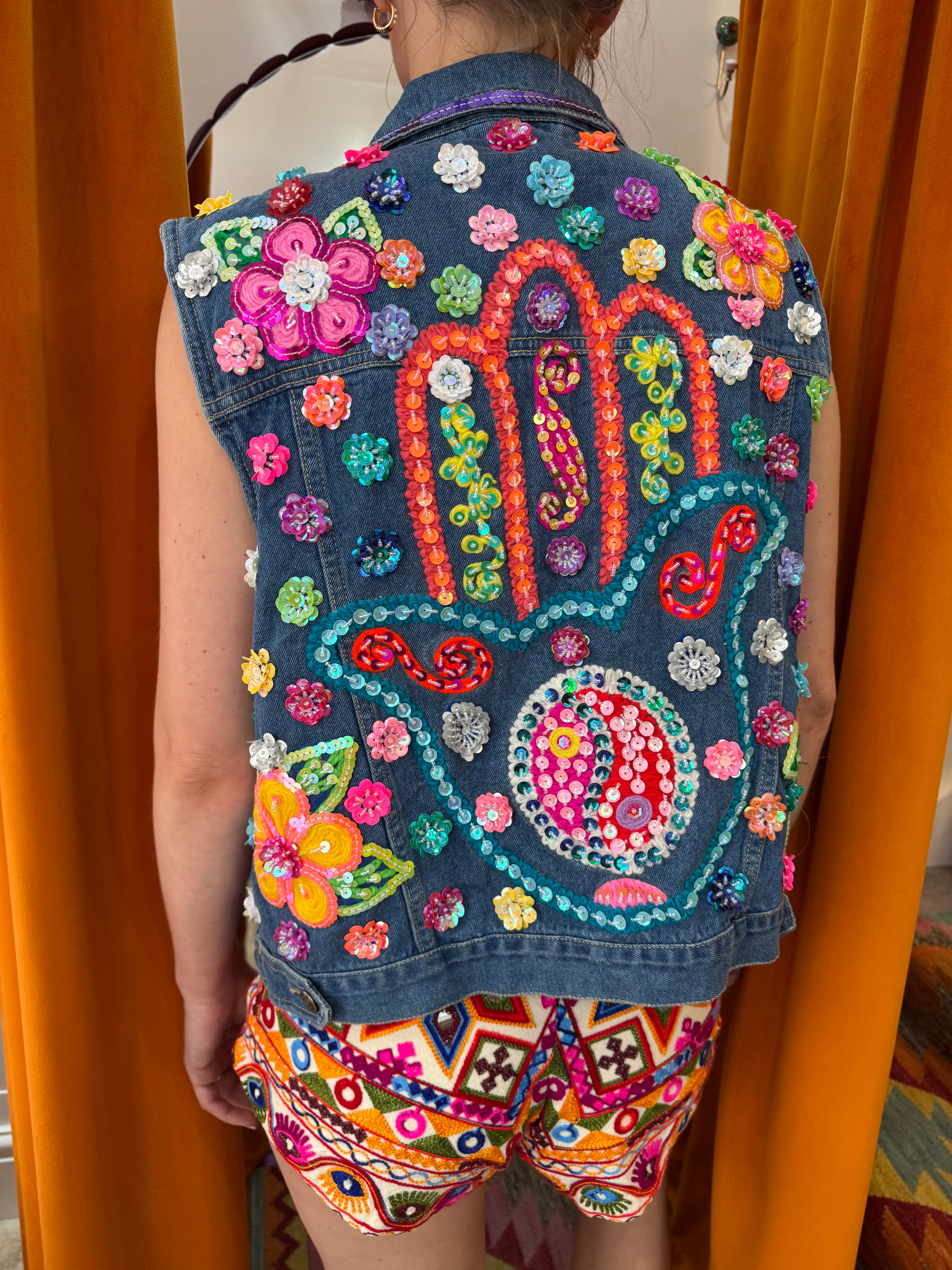 Gypsy Soul Denim Gilet - 2 - Image 2