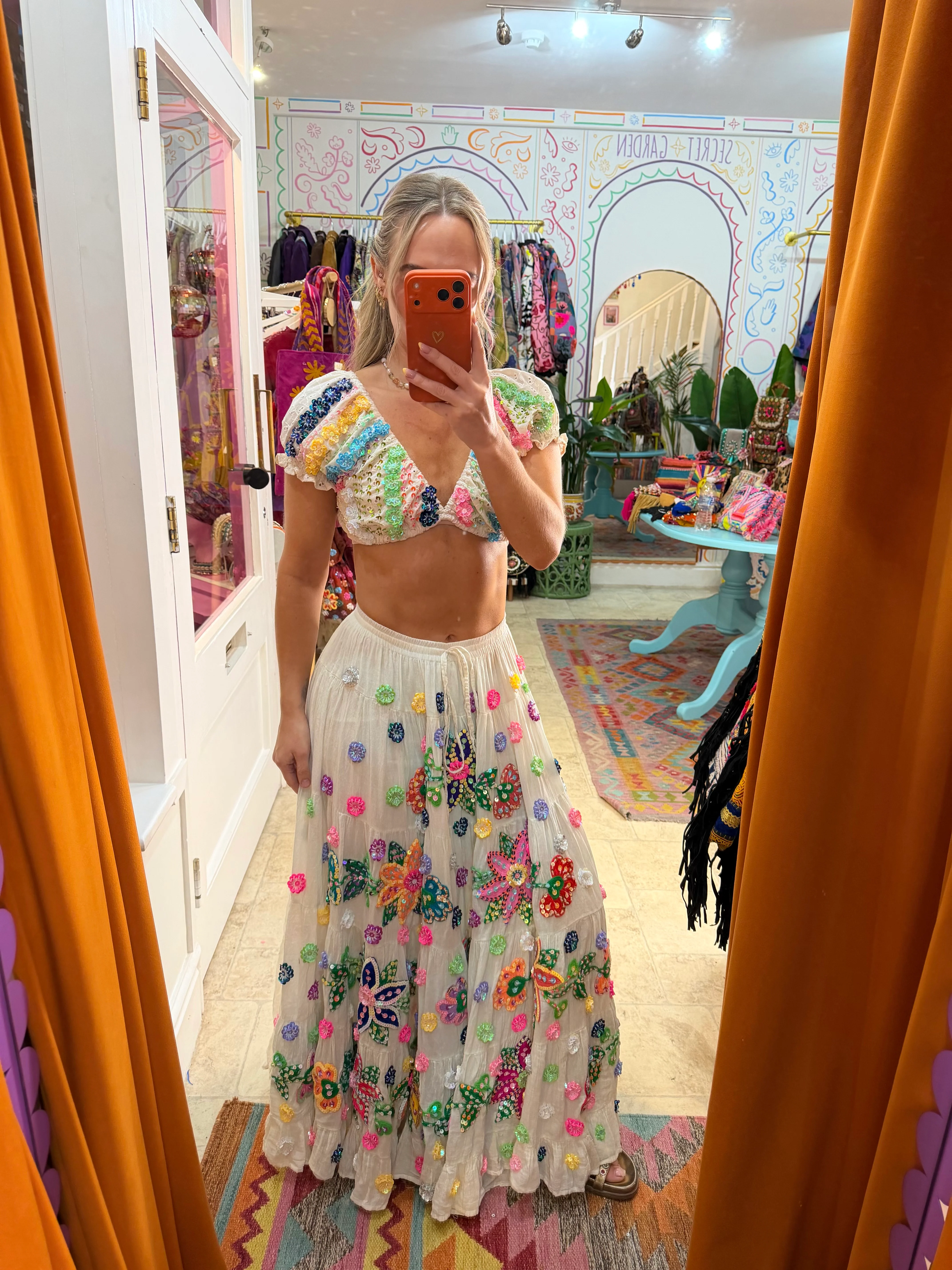 Gypsy Soul Floaty White Skirt - Image 2