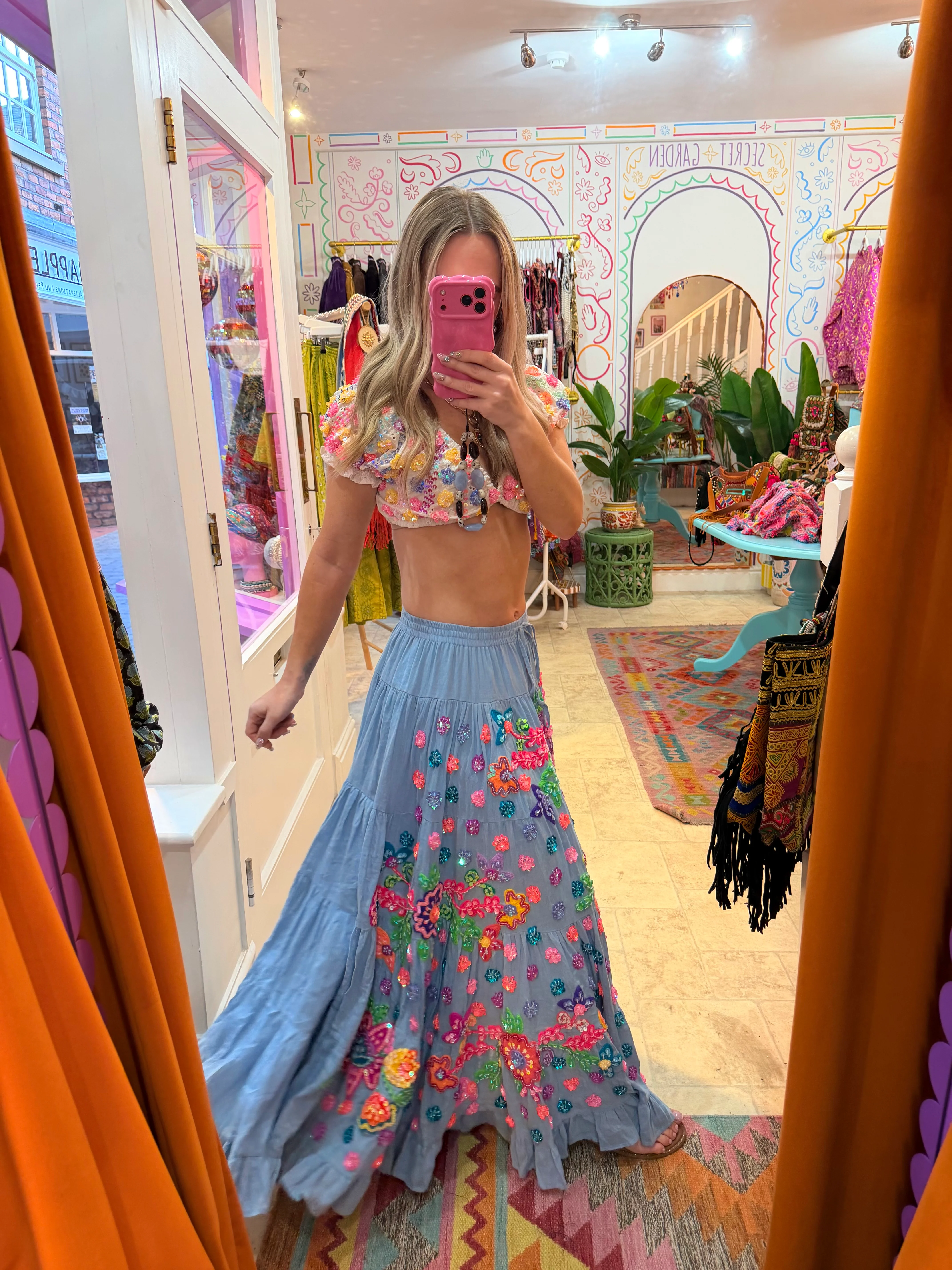 Gypsy Soul Ibiza Blue Skirt - Image 2