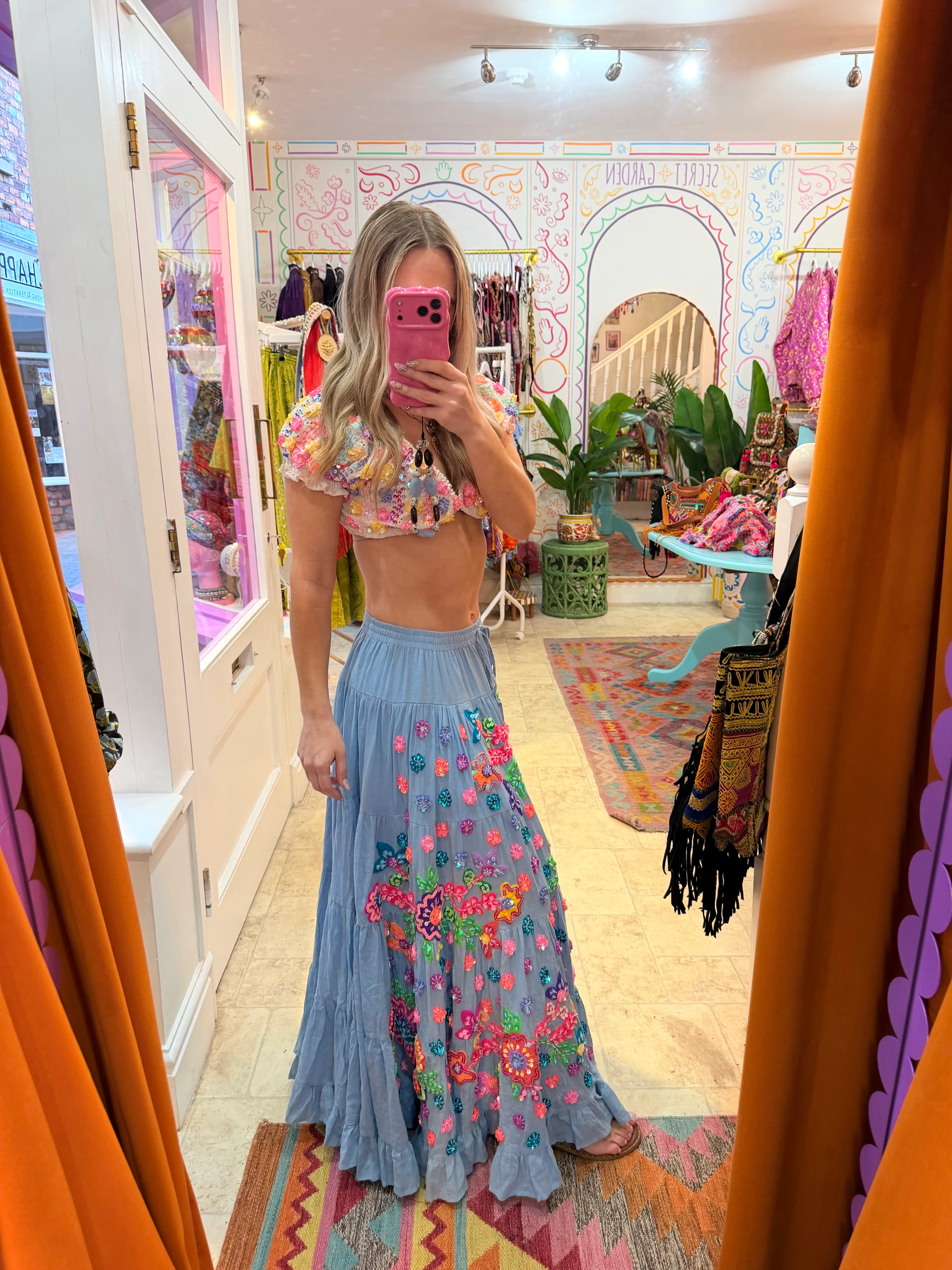 Gypsy Soul Ibiza Blue Skirt - Image 3