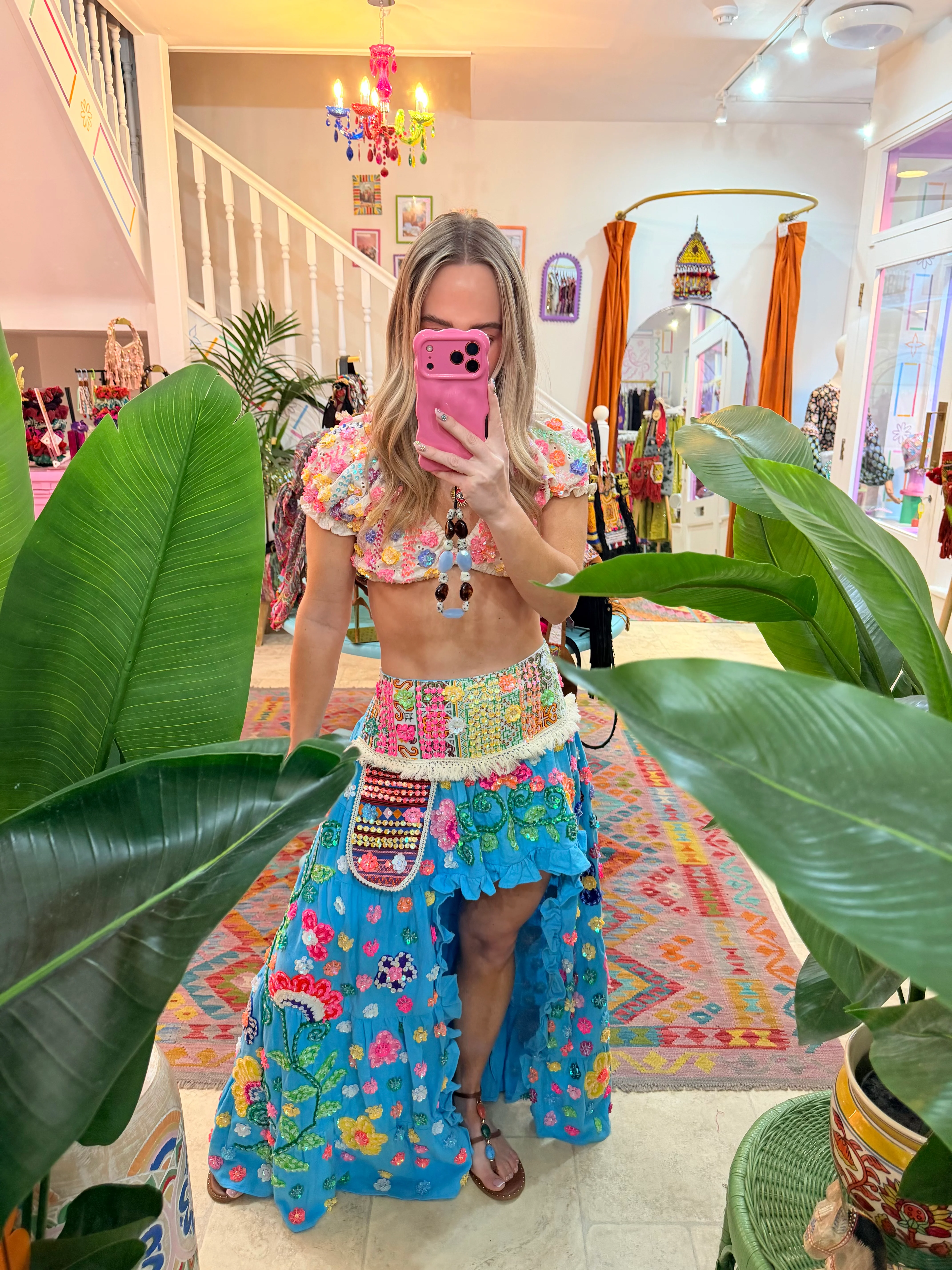 Gypsy Soul Ibiza Skirt Blue - 1