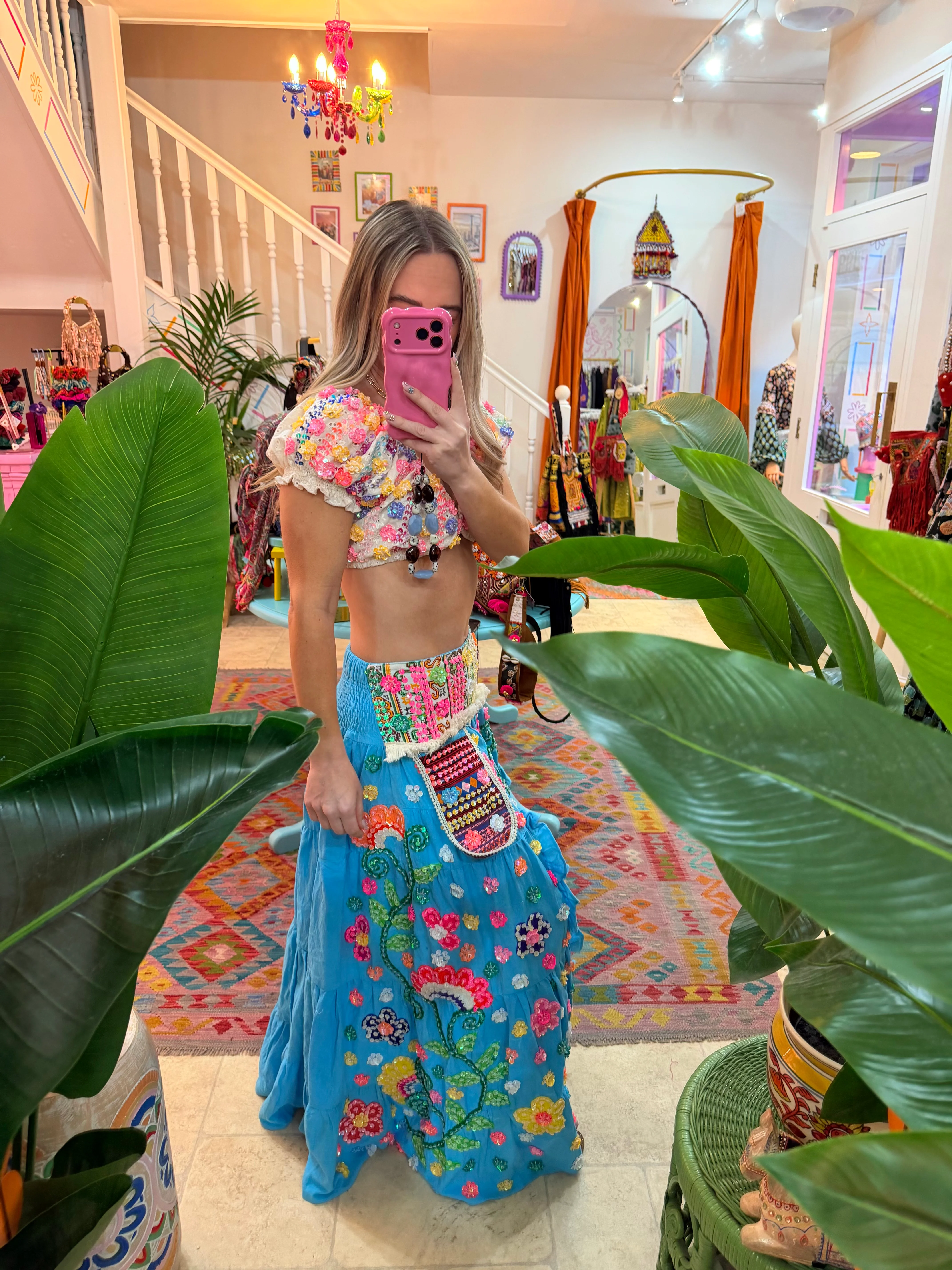 Gypsy Soul Ibiza Skirt Blue - 1 - Image 2