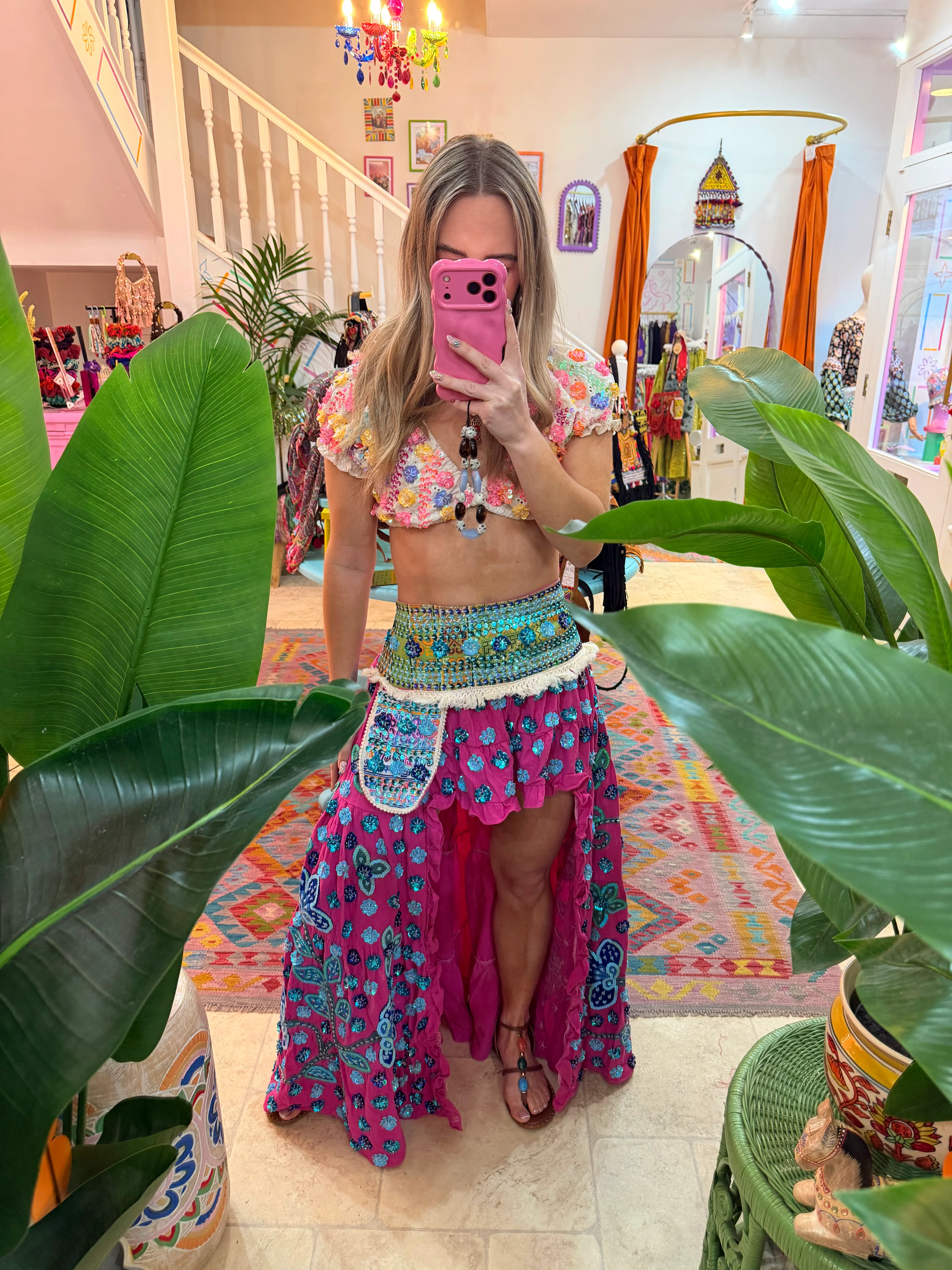 Gypsy Soul Ibiza Skirt Pink - 6