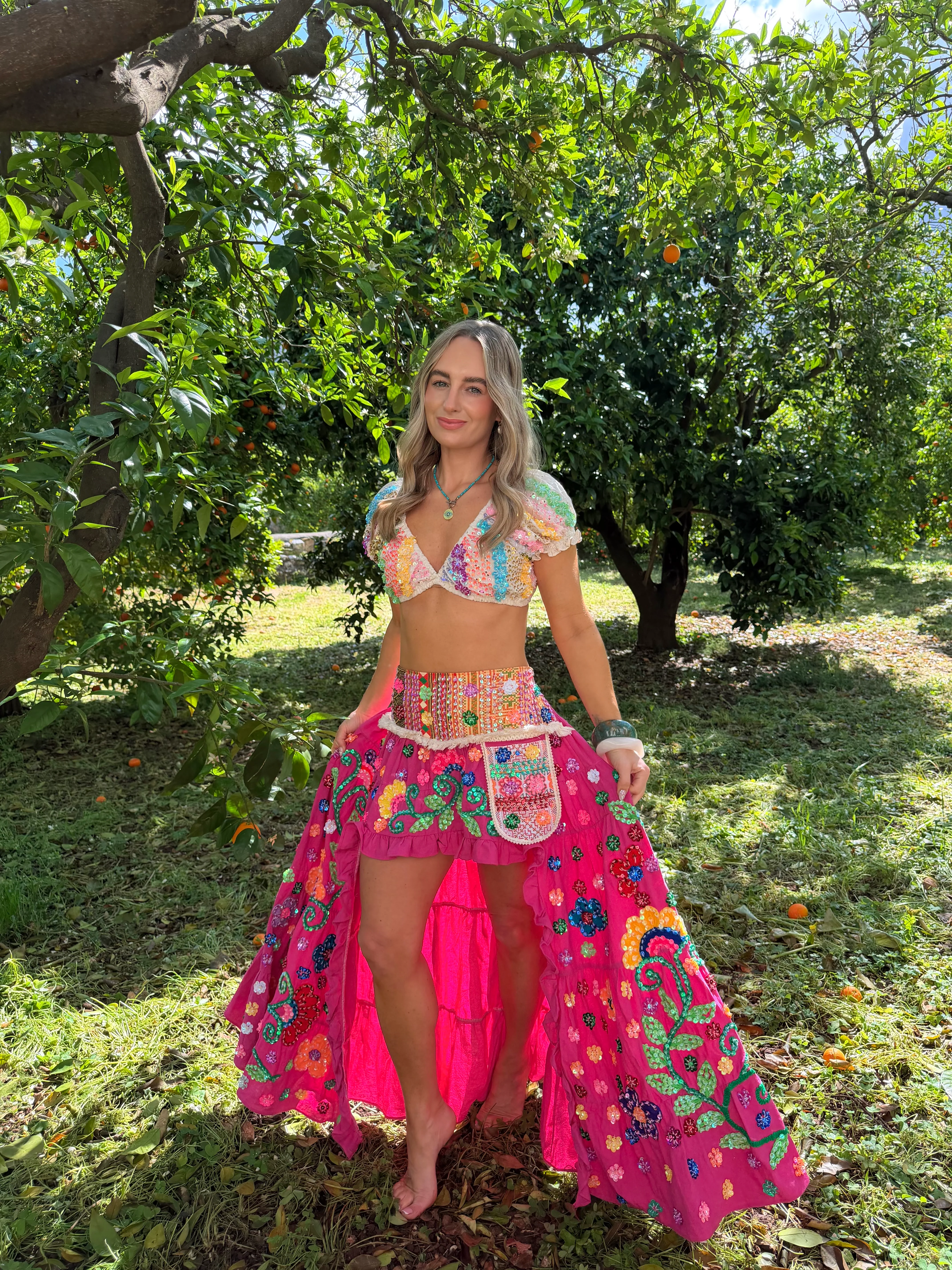 Gypsy Soul Ibiza Skirt Pink - 8