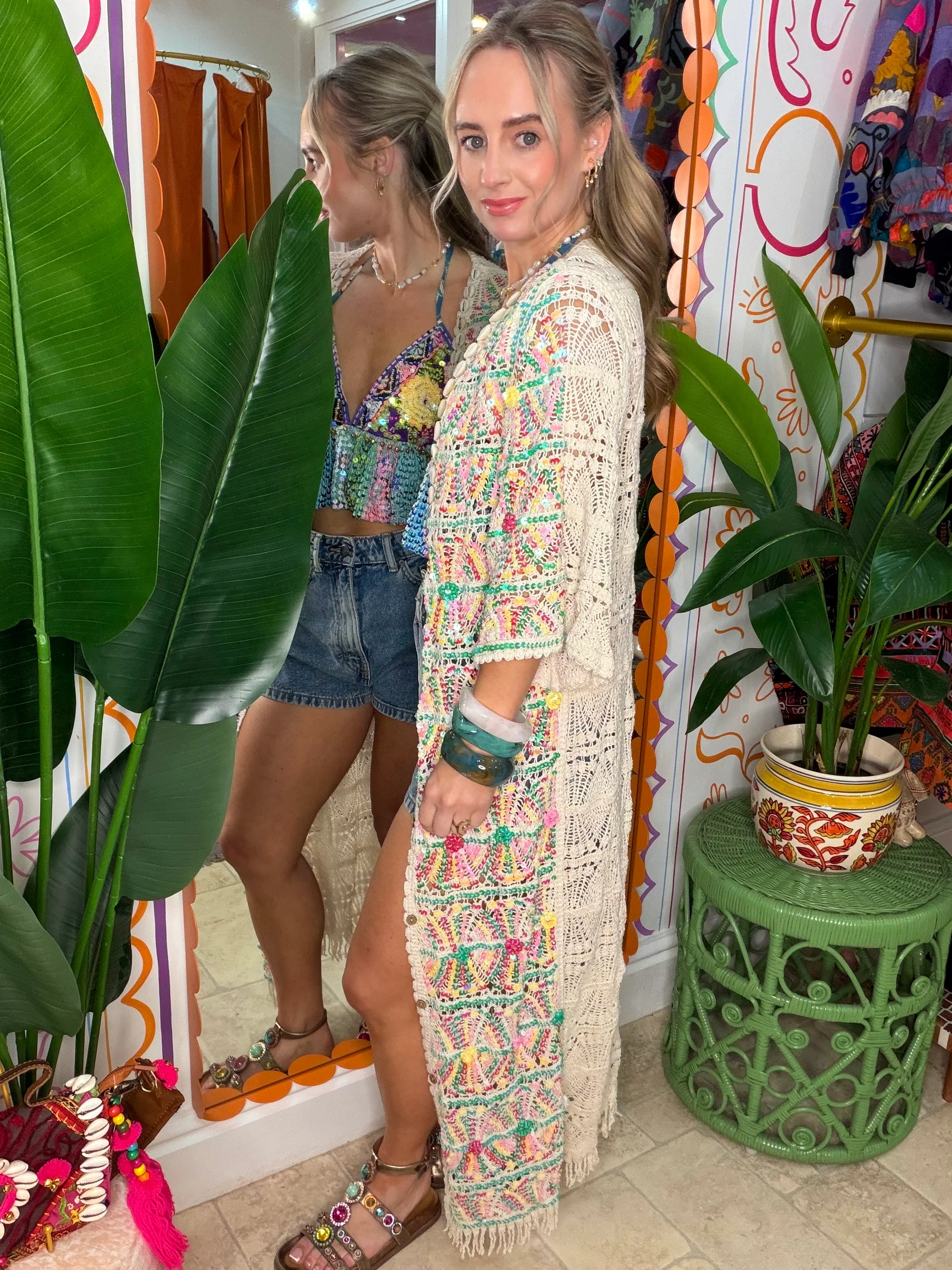 Gypsy Soul Maxi Kimono Crochet Jacket - Image 3