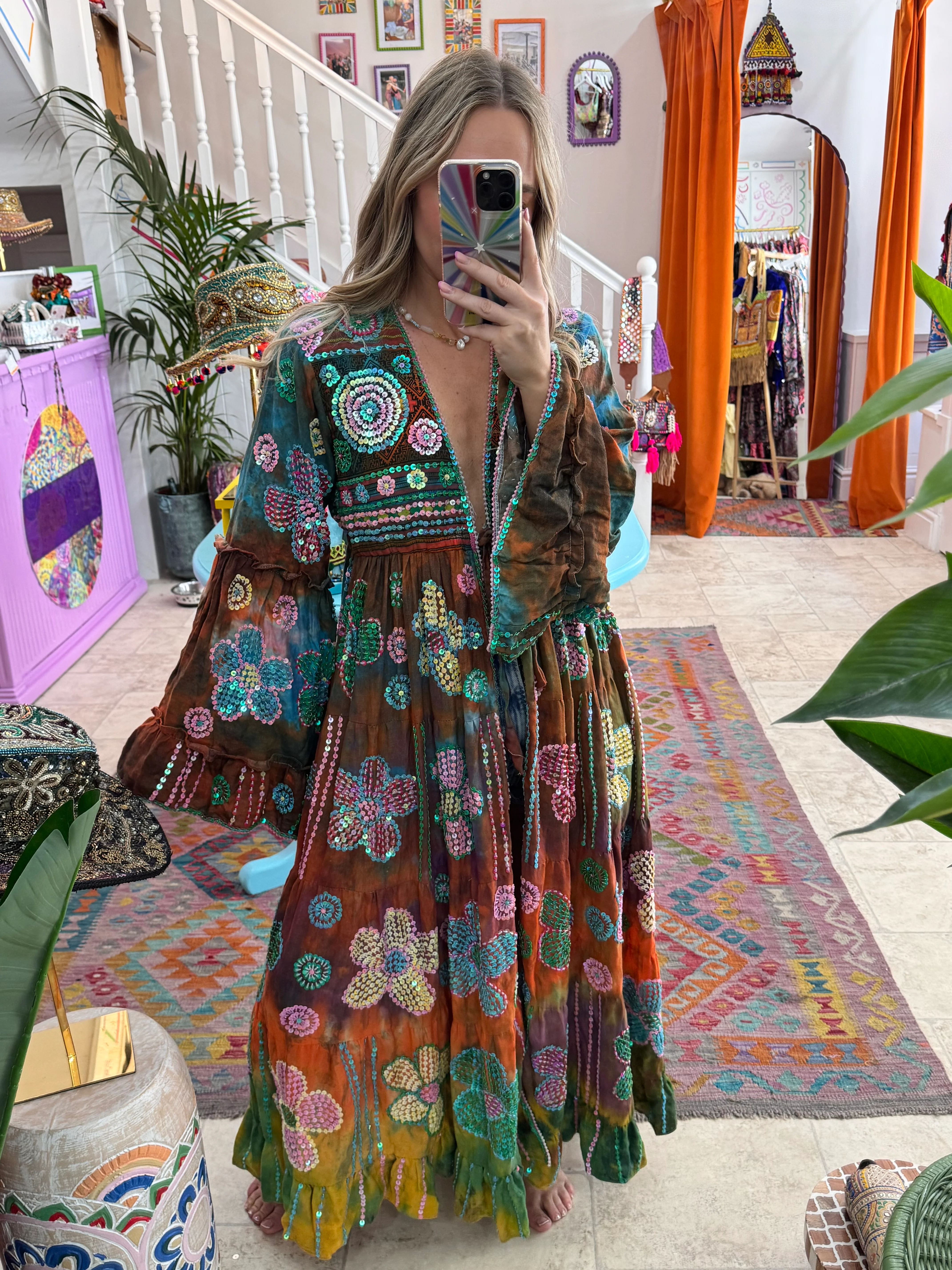 Gypsy Soul Maxi Kimono Ruffle Jacket - 1 - Image 3
