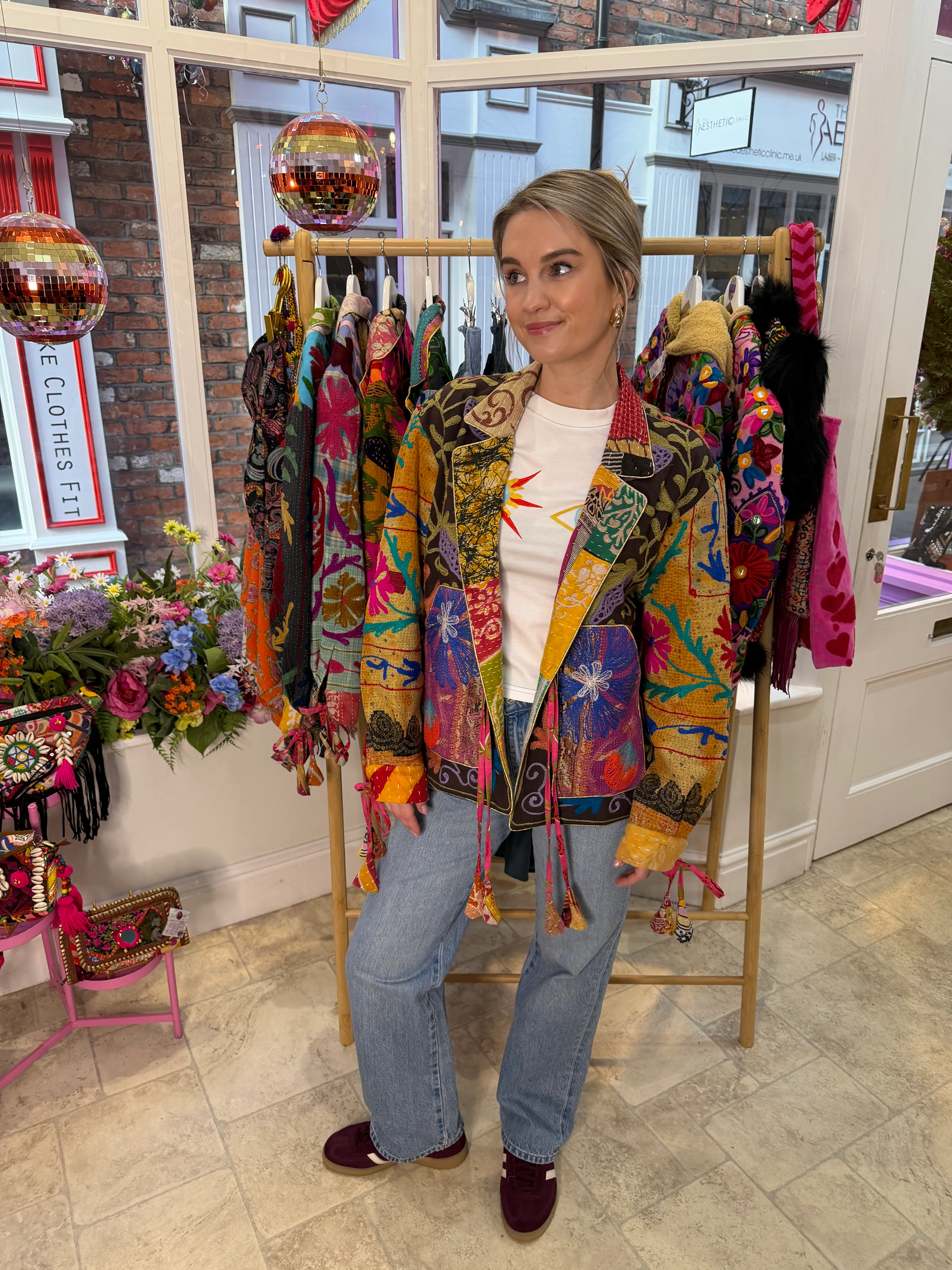 Kantha Tie Blanket Jacket - Image 2