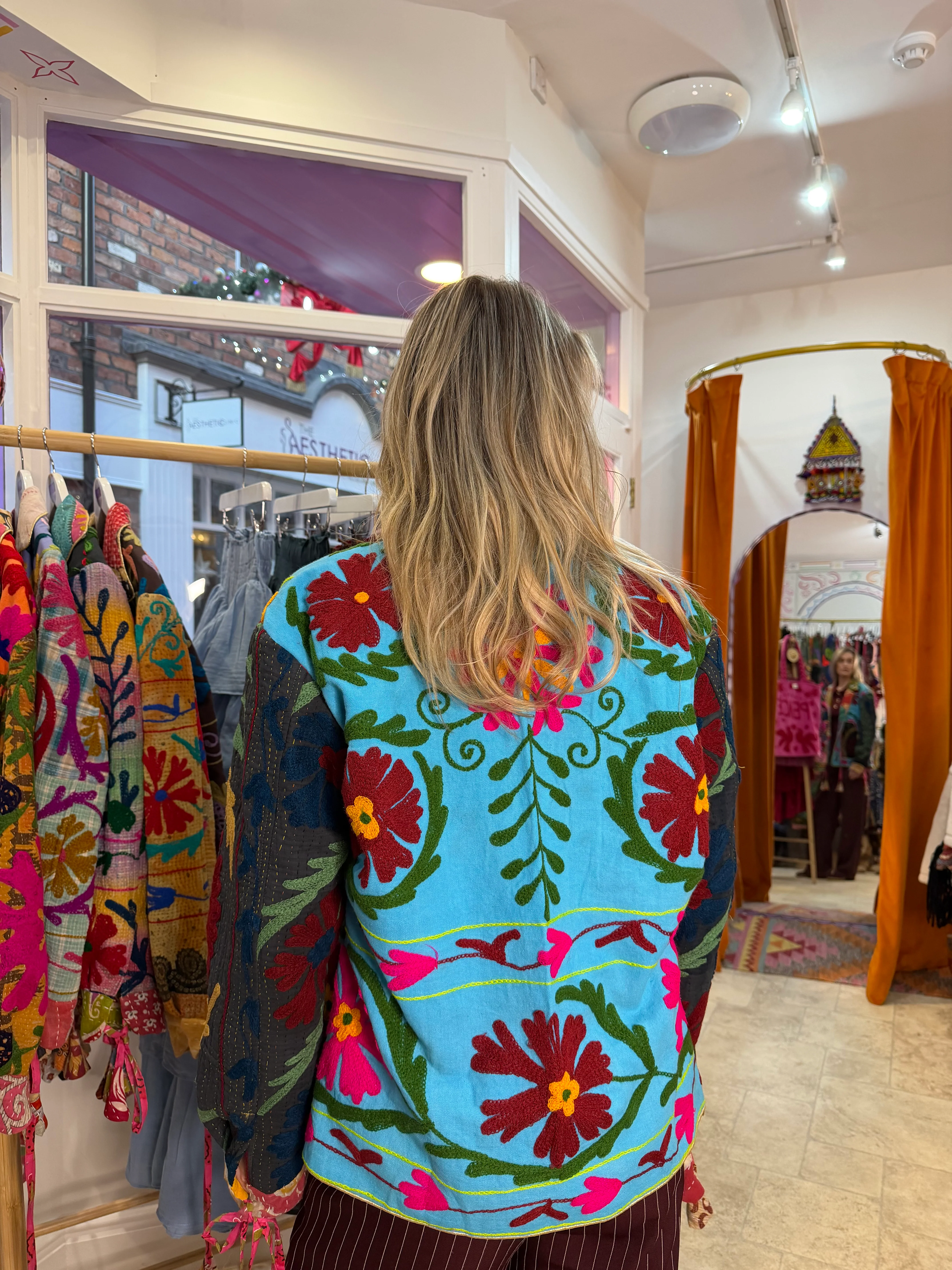 Kantha Tie Blanket Jacket - Image 2