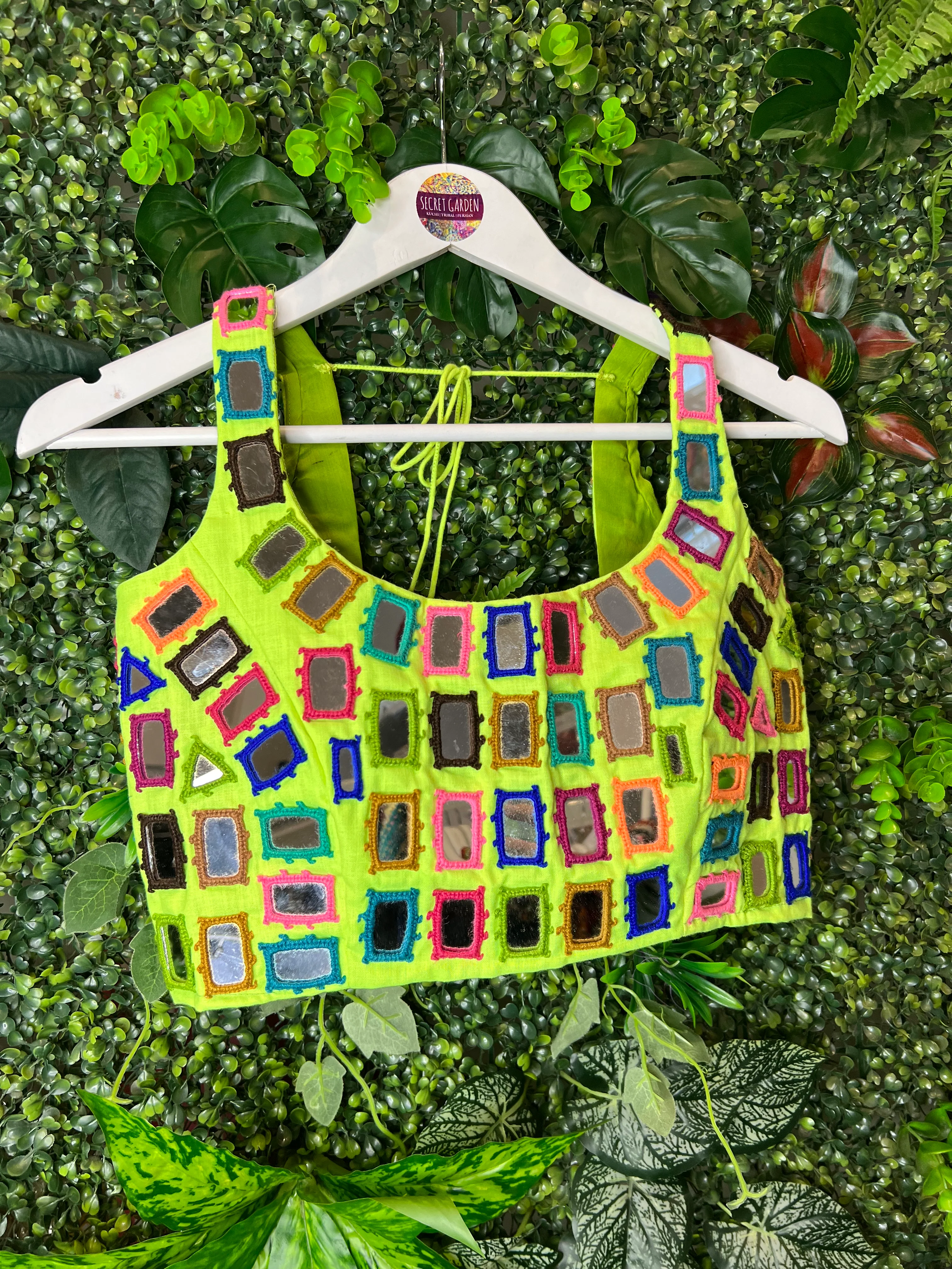 Mendoza Mirrored Tops - Lime Green - Image 2