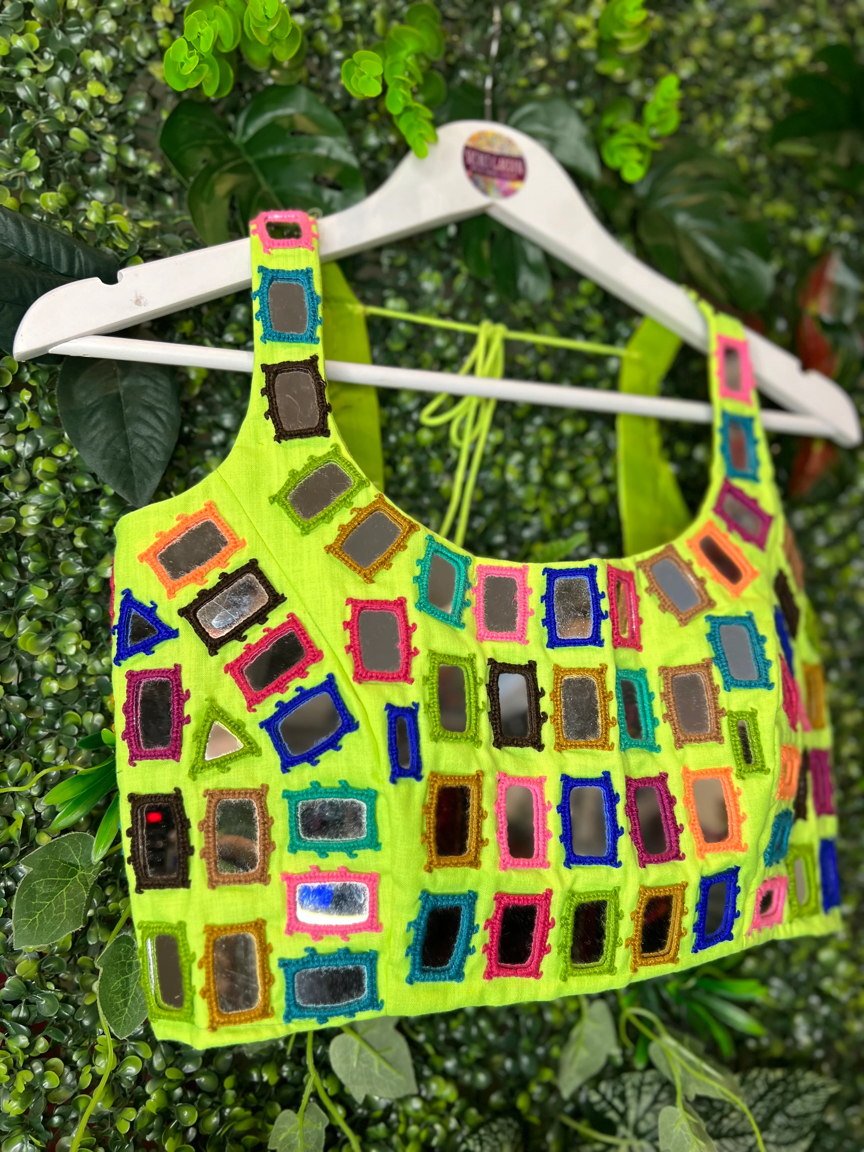 Mendoza Mirrored Tops - Lime Green - Image 3
