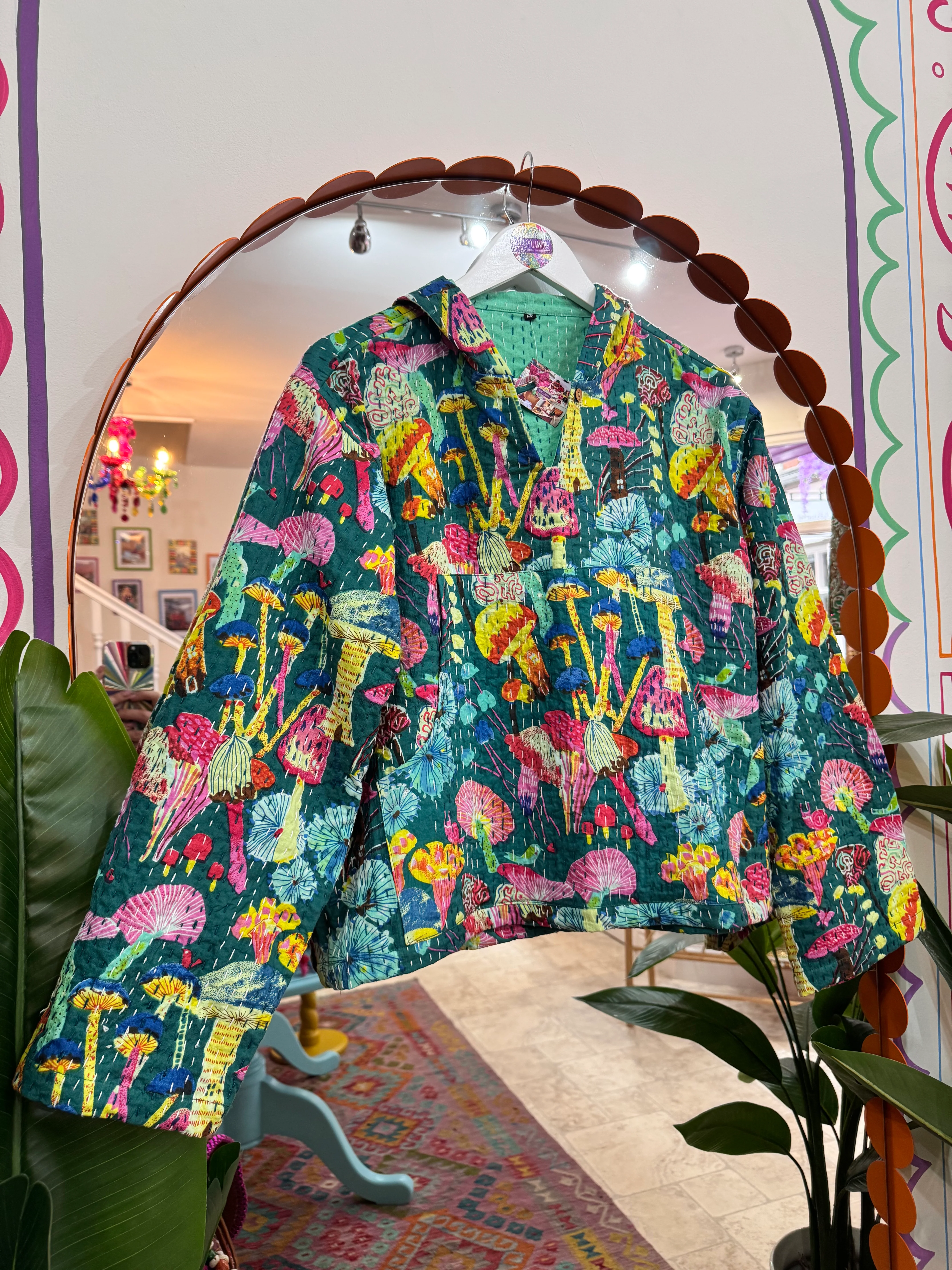 Mushroom Kantha Hoodie - Image 3