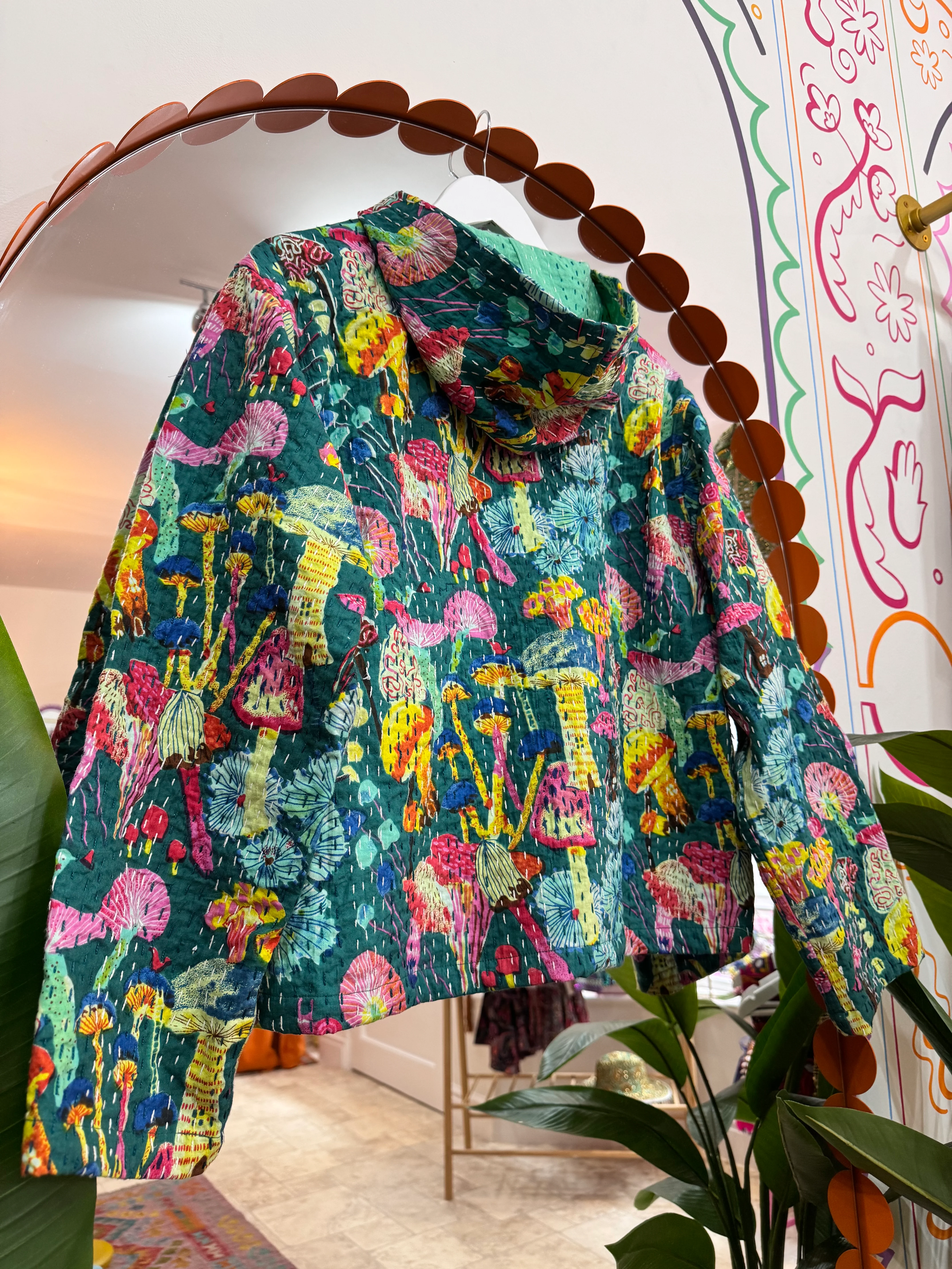 Mushroom Kantha Hoodie - Image 4