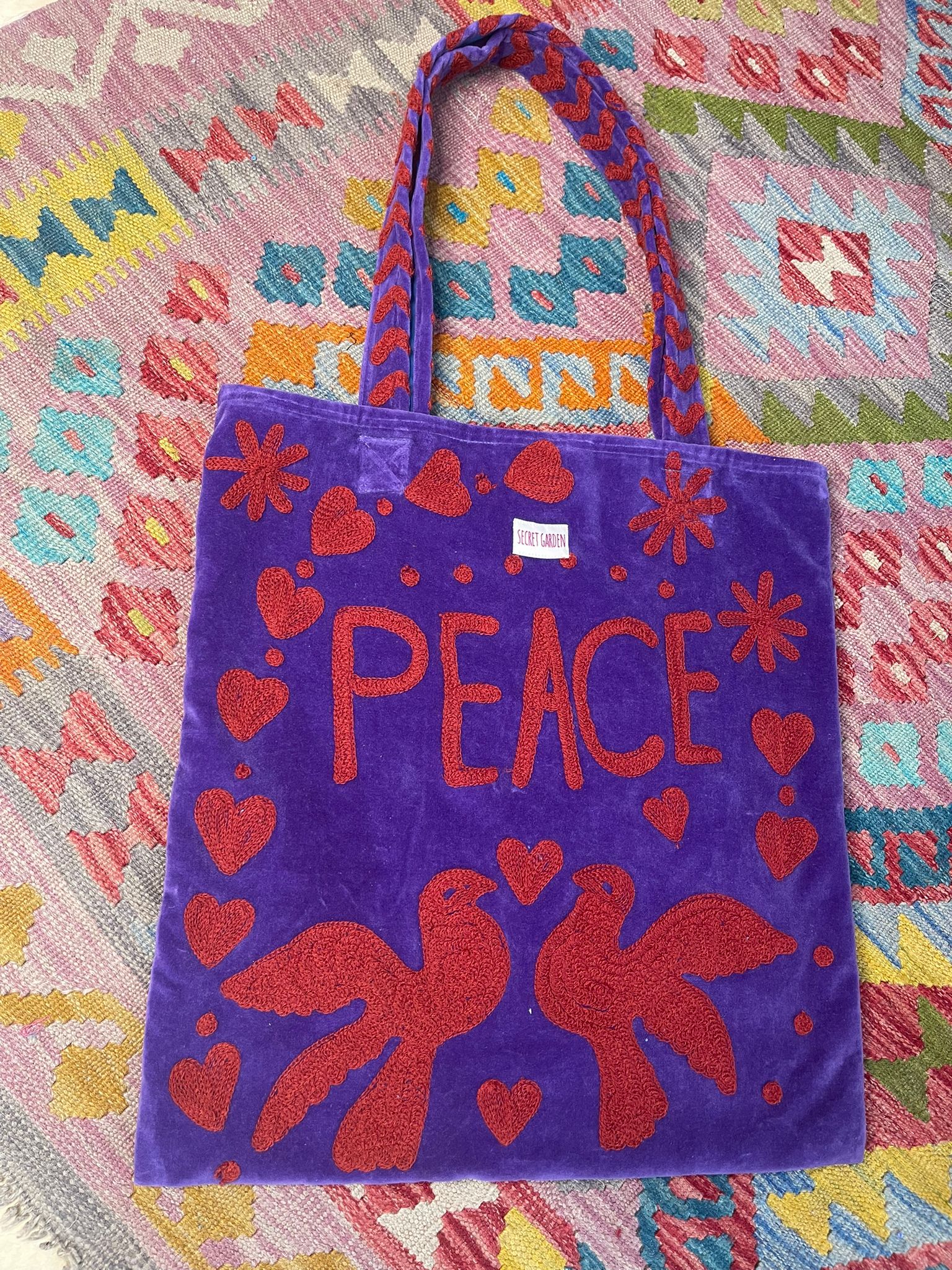 Peace & Love Tote Bags - Image 3