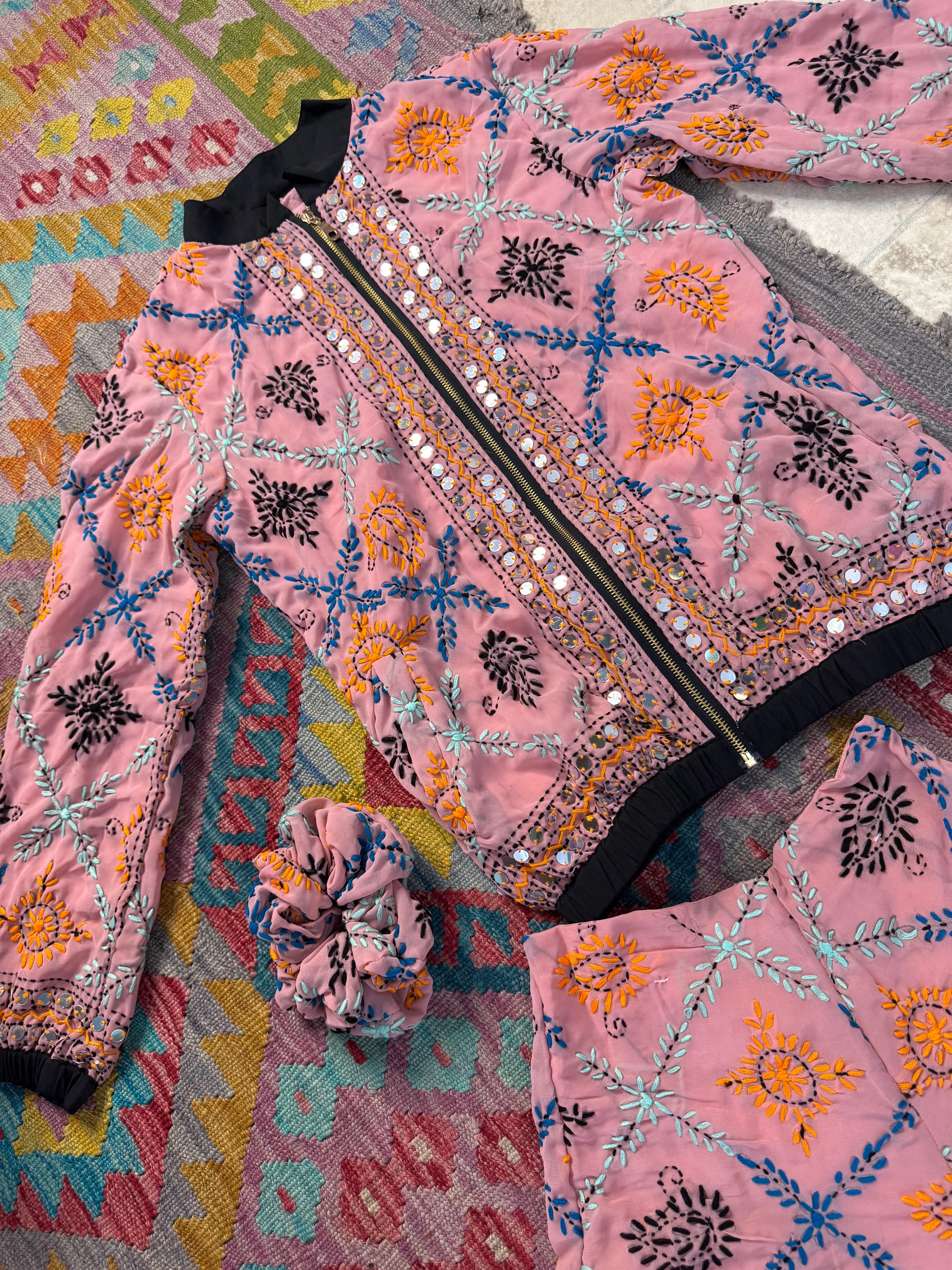 Phulkari Bomber & Shorts Co ord - Image 2