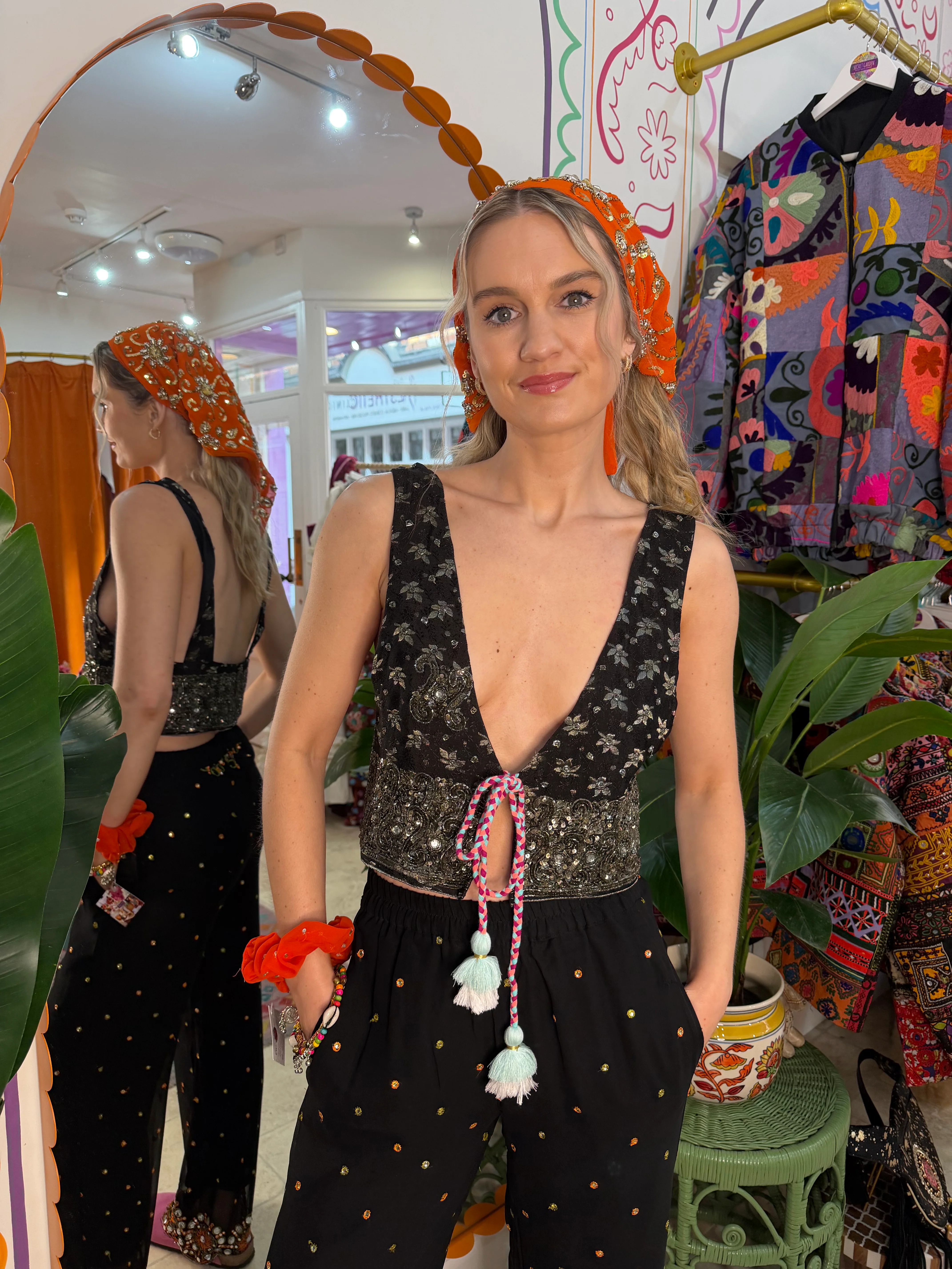 Sari Top in Black - Image 3