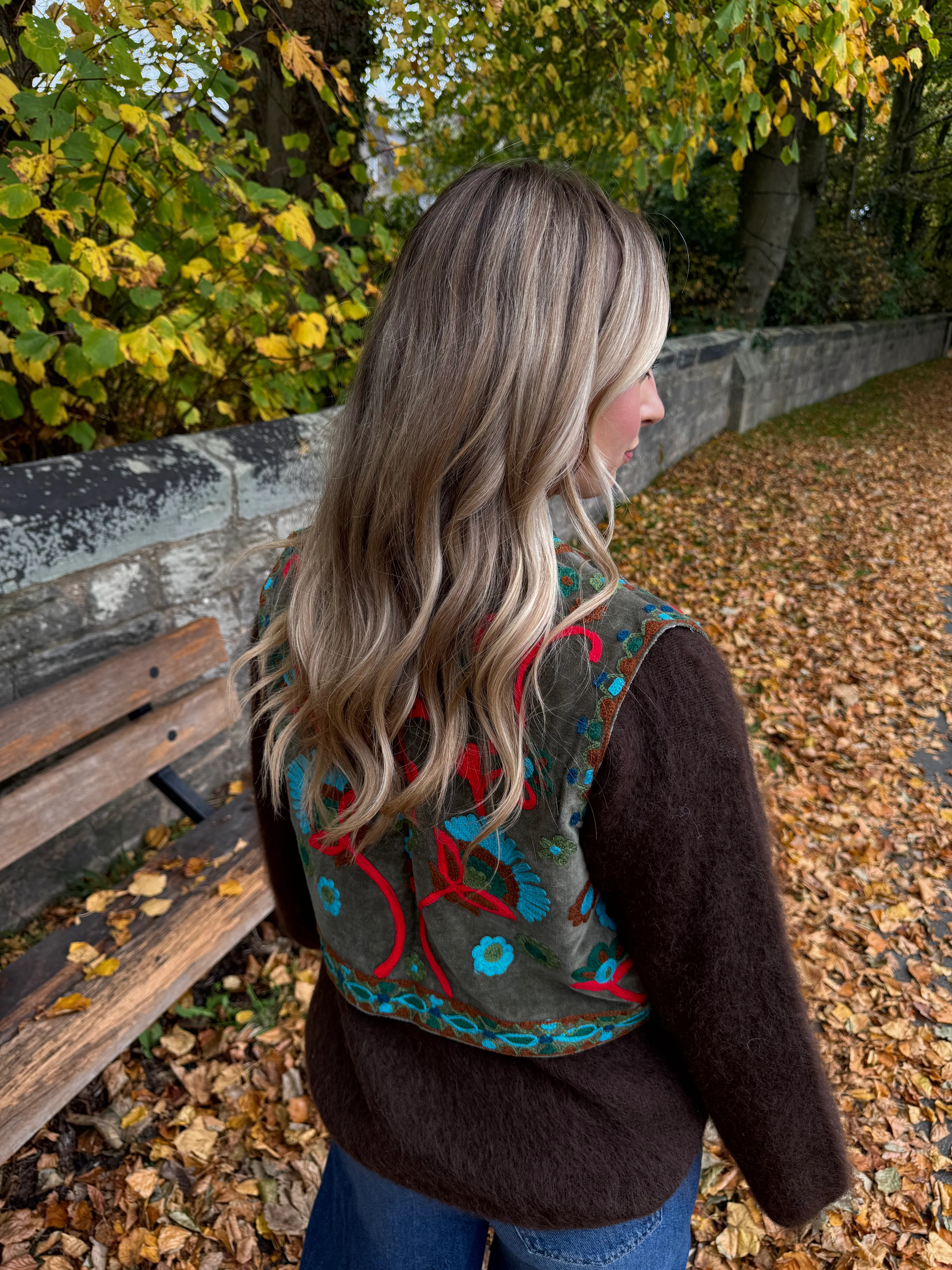 Velvet Flower Waistcoat - Image 2