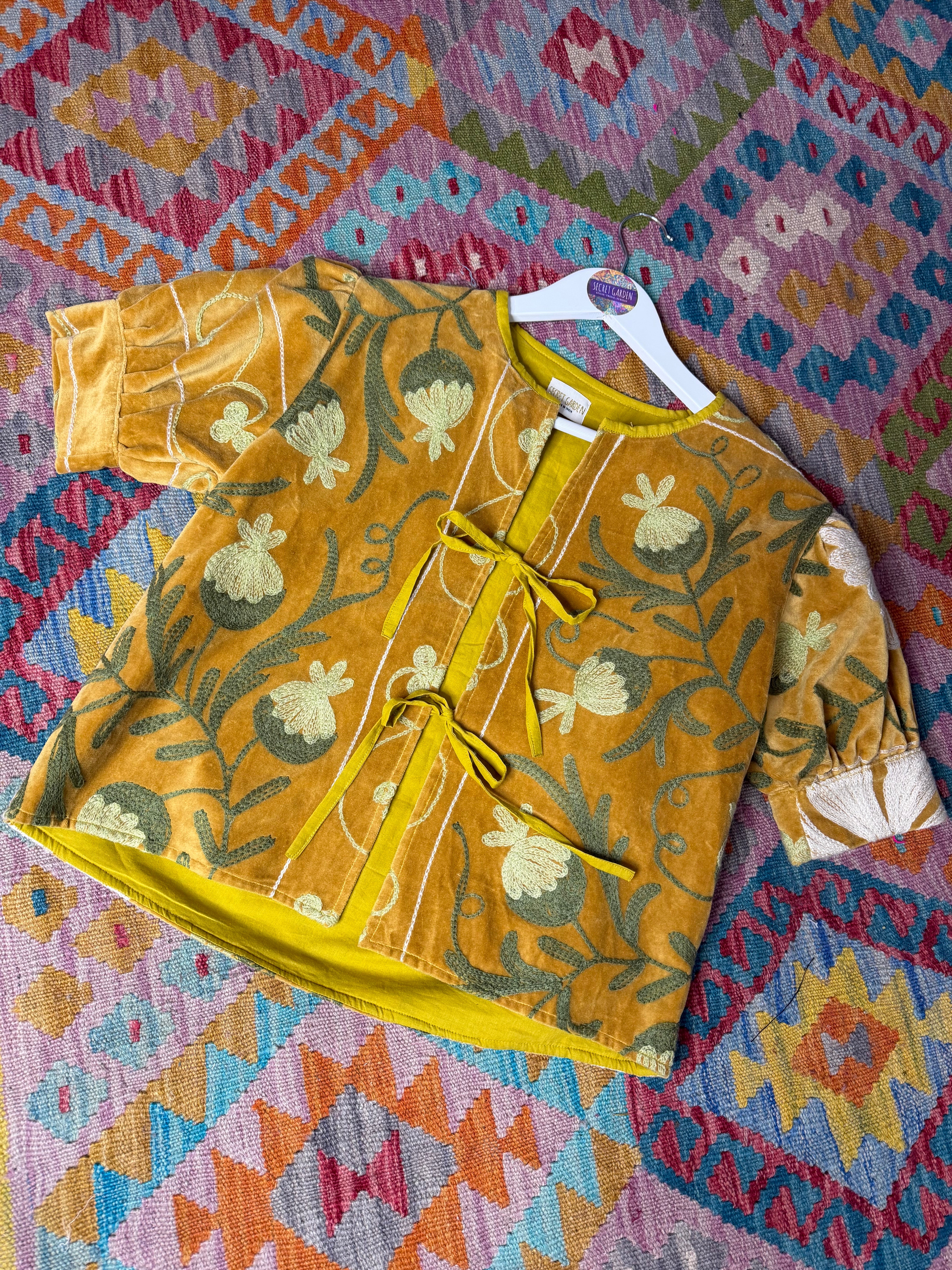 Velvet Suzani Bow Top - Image 3